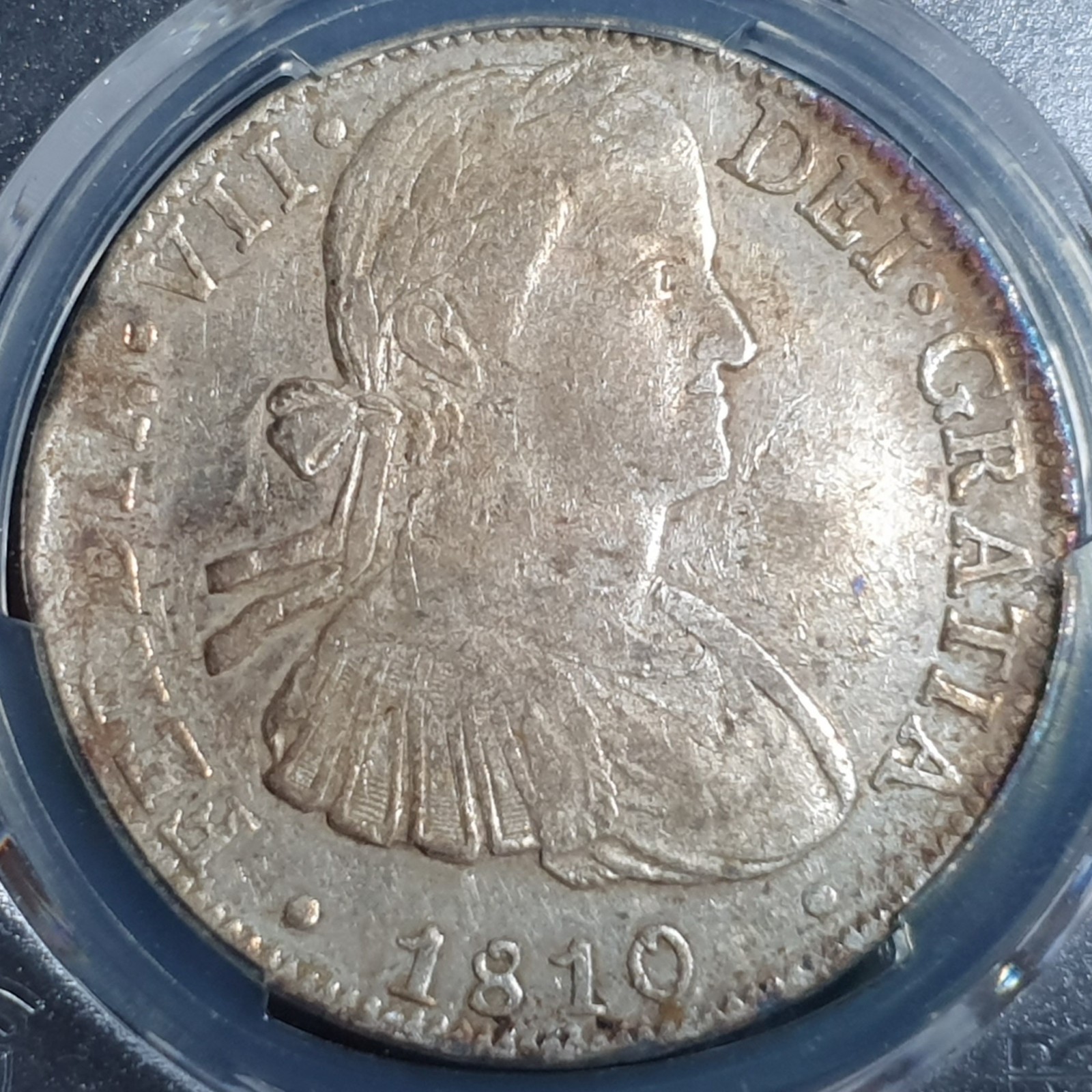 Mexico Spanish Colonial 8 Reales Ferdin Ferdinand VII 1810 Mo HJ PCGS XF Detail