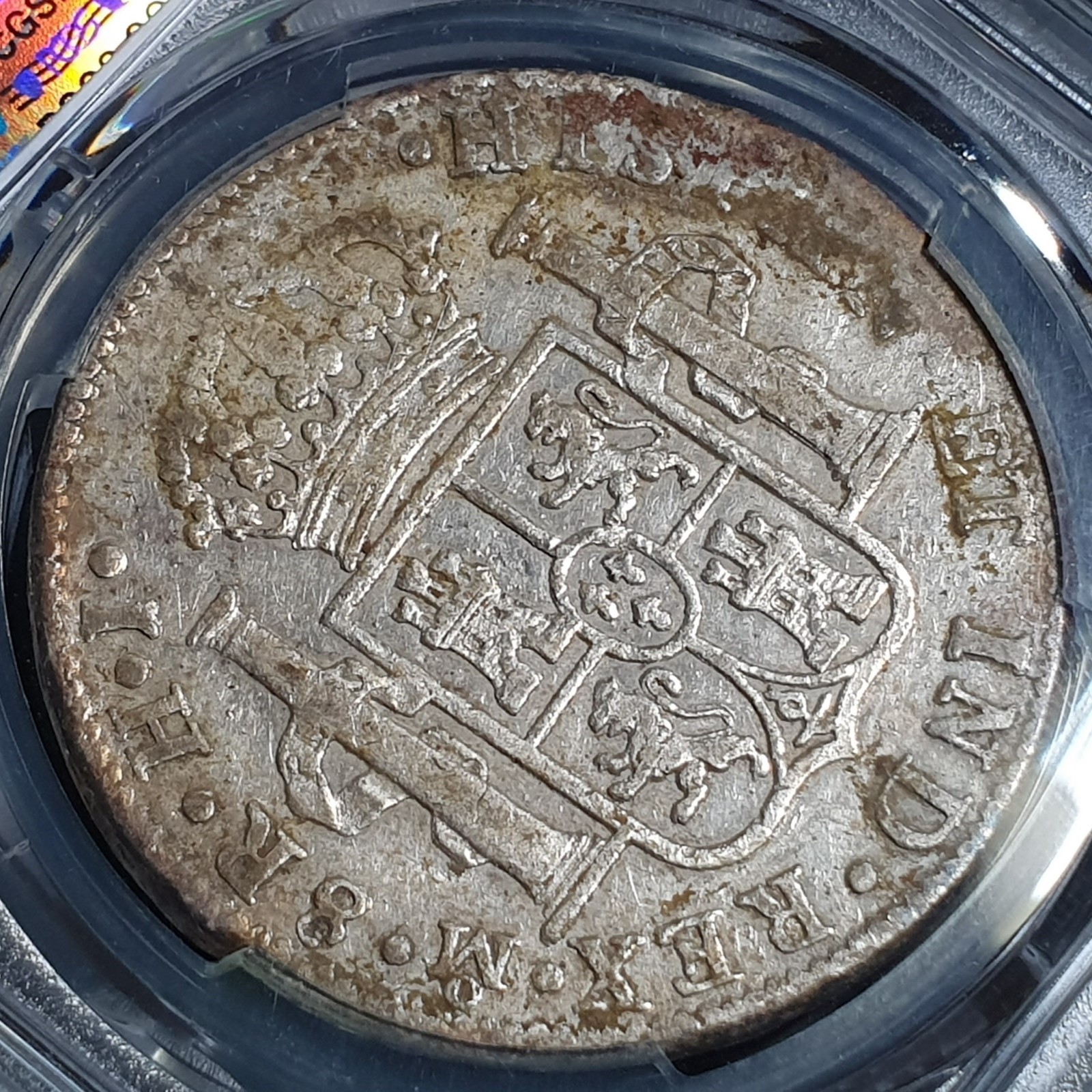 Mexico Spanish Colonial 8 Reales Ferdin Ferdinand VII 1810 Mo HJ PCGS XF Detail - Image 6