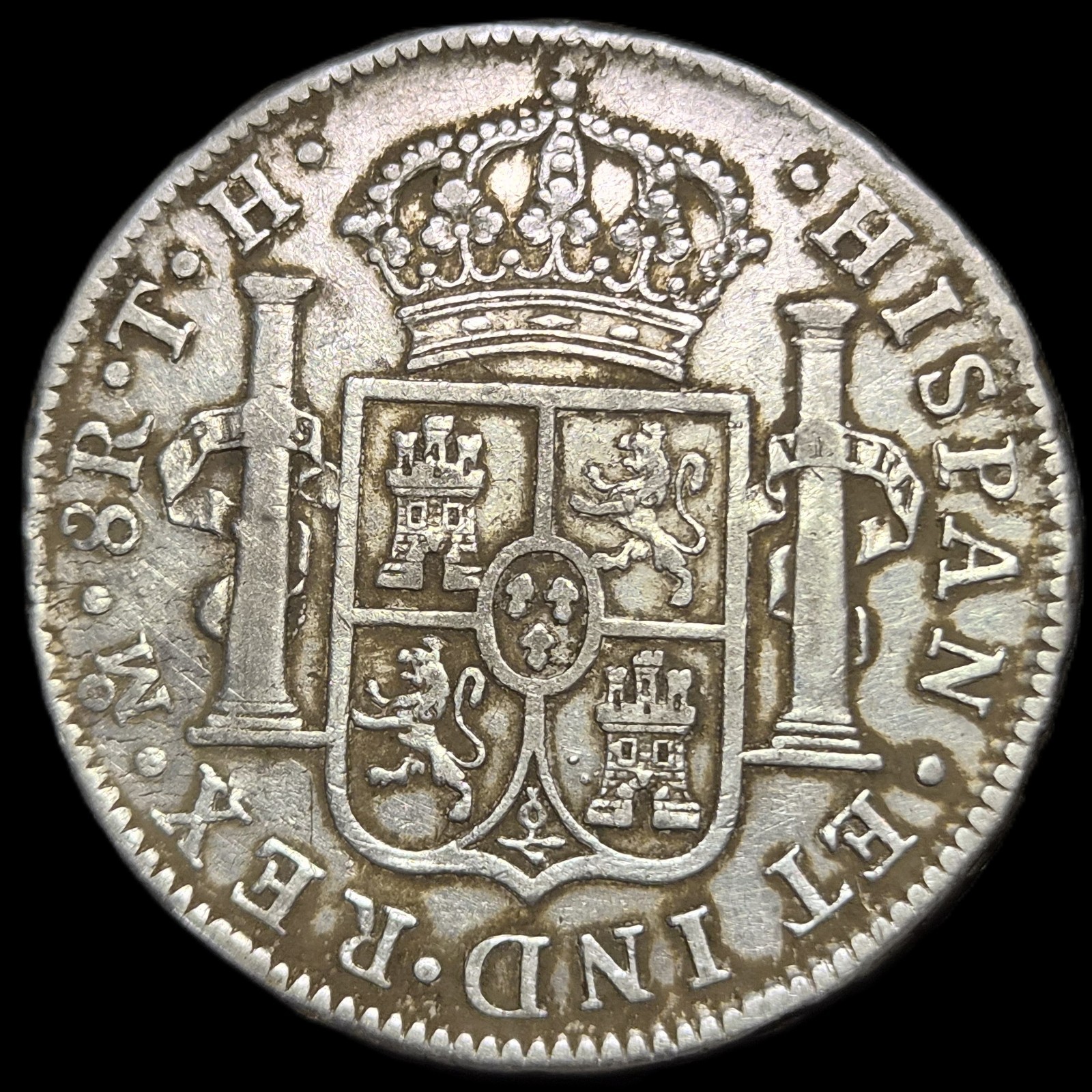 Mexico Spanish Colonial 8 Reales Ferdin Ferdinand VII 1809 Mo TH Mexico Mint - Image 2