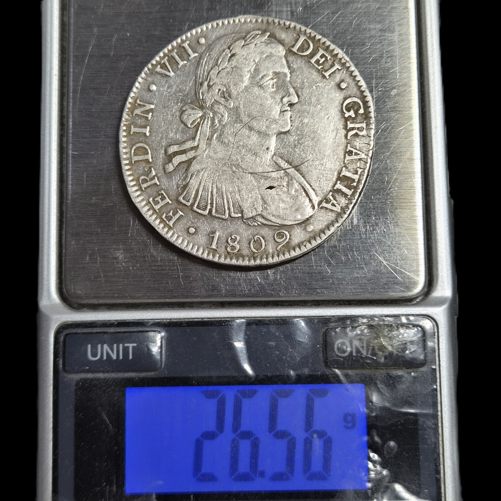 Mexico Spanish Colonial 8 Reales Ferdin Ferdinand VII 1809 Mo TH Mexico Mint - Image 6