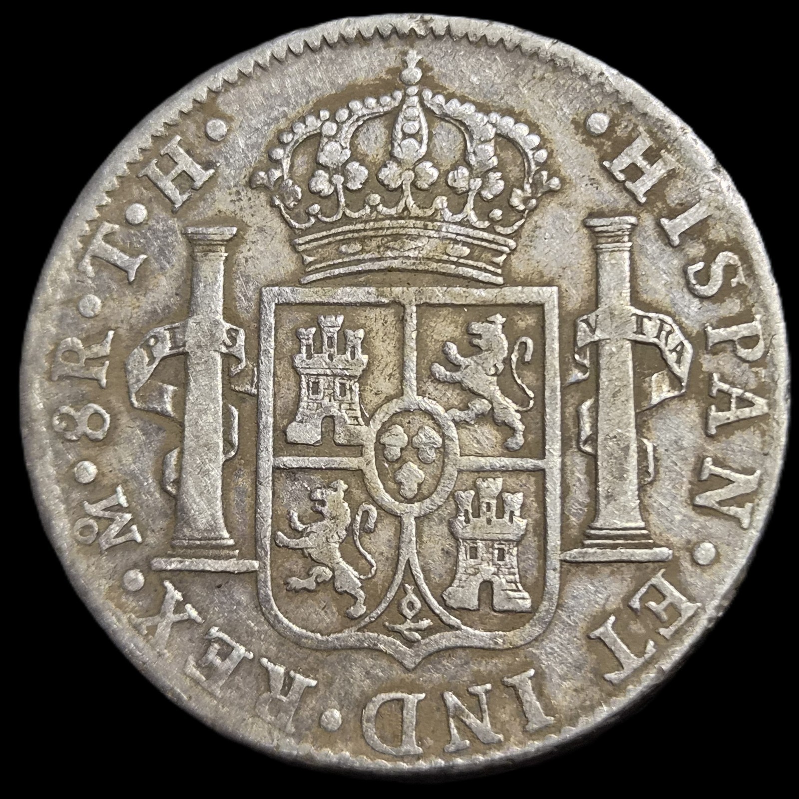 Mexico Spanish Colonial 8 Reales Carol Carolus IIII 1808 Mo TH Mexico City Mint - Image 2