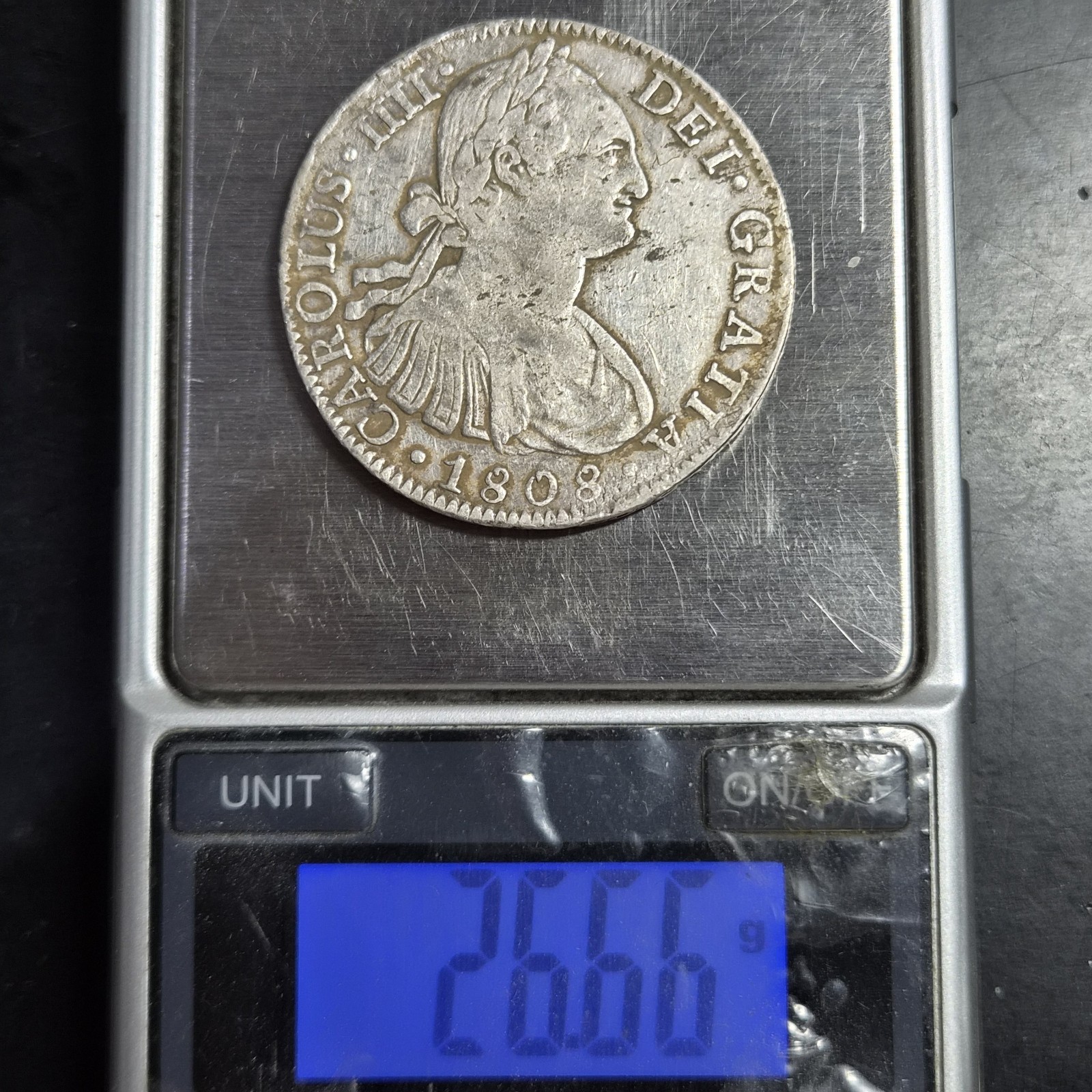 Mexico Spanish Colonial 8 Reales Carol Carolus IIII 1808 Mo TH Mexico City Mint - Image 6