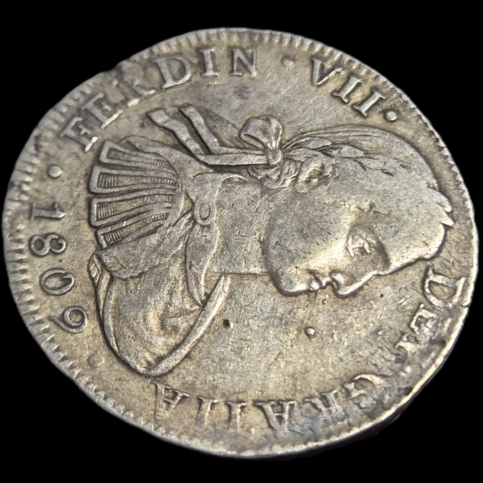 Mexico Spanish Colonial 8 Reales Ferdin Ferdinand VII 1809 Mo TH Mexico City - Image 3