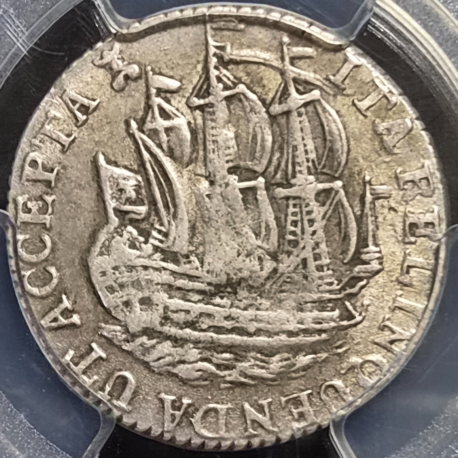 Netherlands 6 Stuiver Scheepjesschelling Zeeland 1780 PCGS VF Details