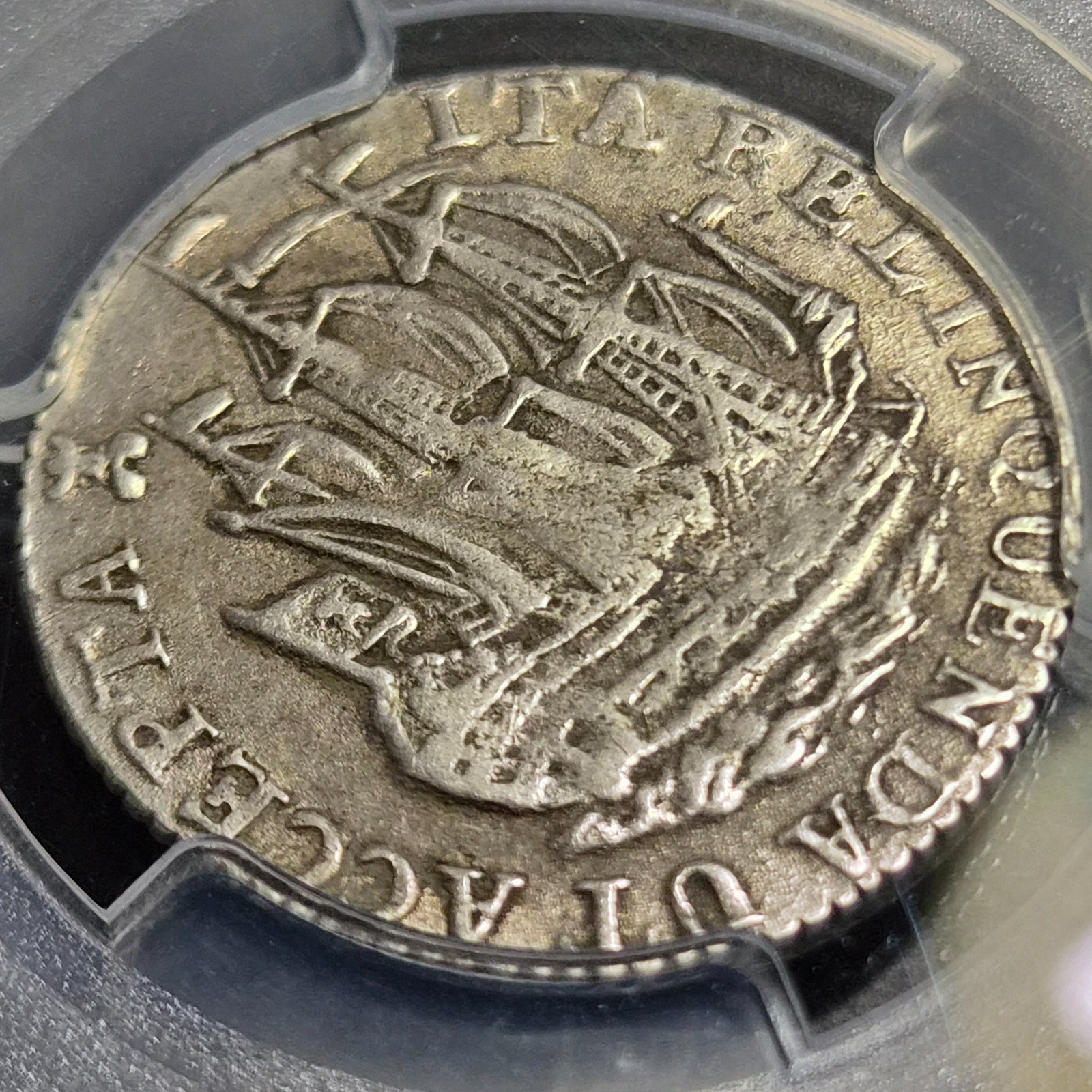 Netherlands 6 Stuiver Scheepjesschelling Zeeland 1780 PCGS VF Details - Image 5