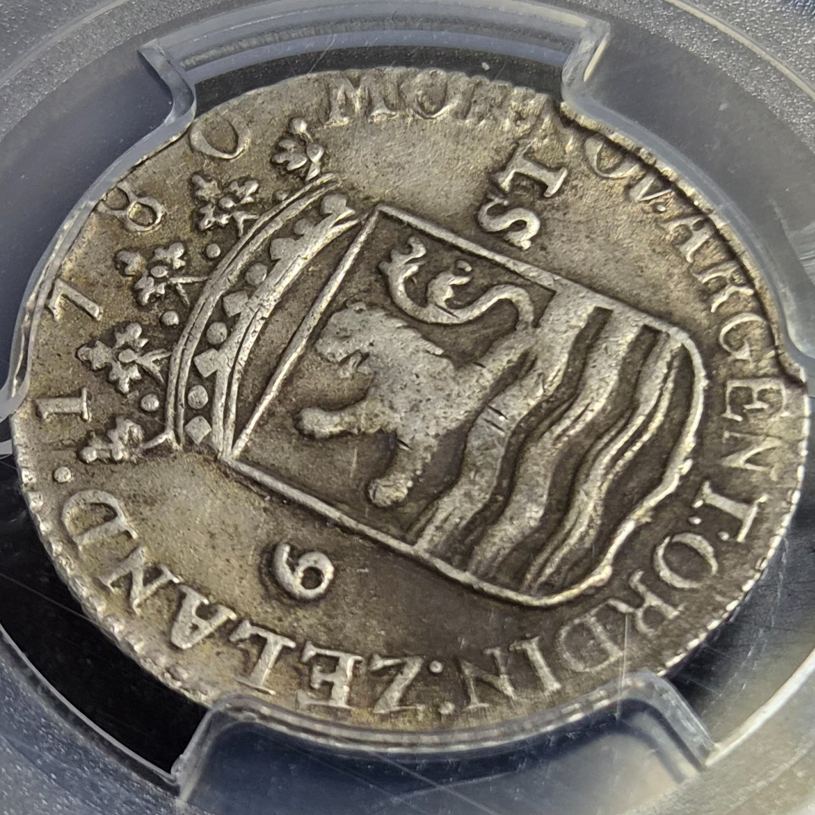 Netherlands 6 Stuiver Scheepjesschelling Zeeland 1780 PCGS VF Details - Image 6