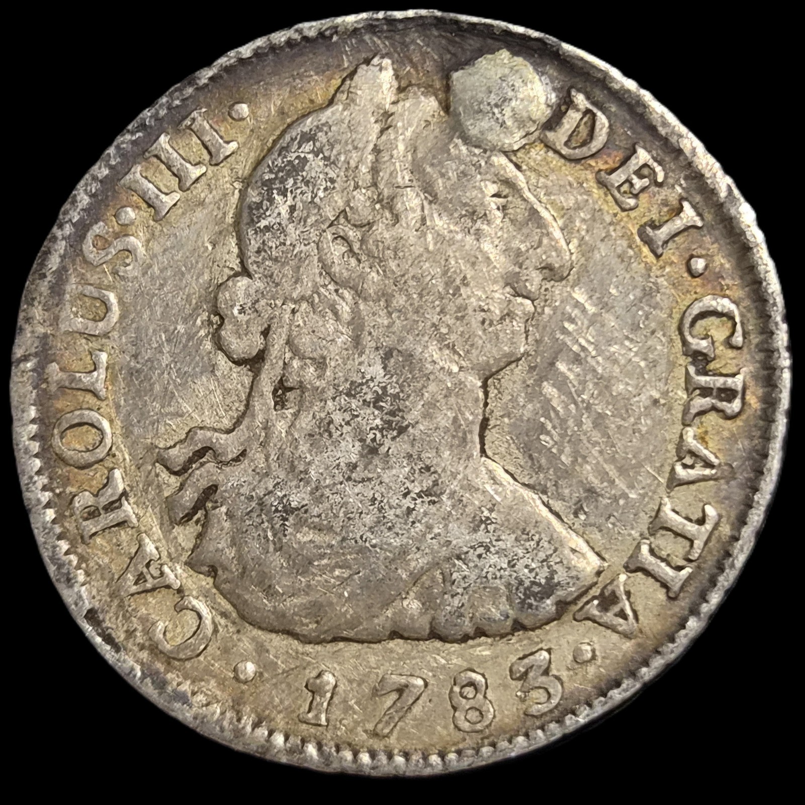 Peru Spanish Colonial 4 Reales Carol Carolus III 1783 LME MI Lima Mint