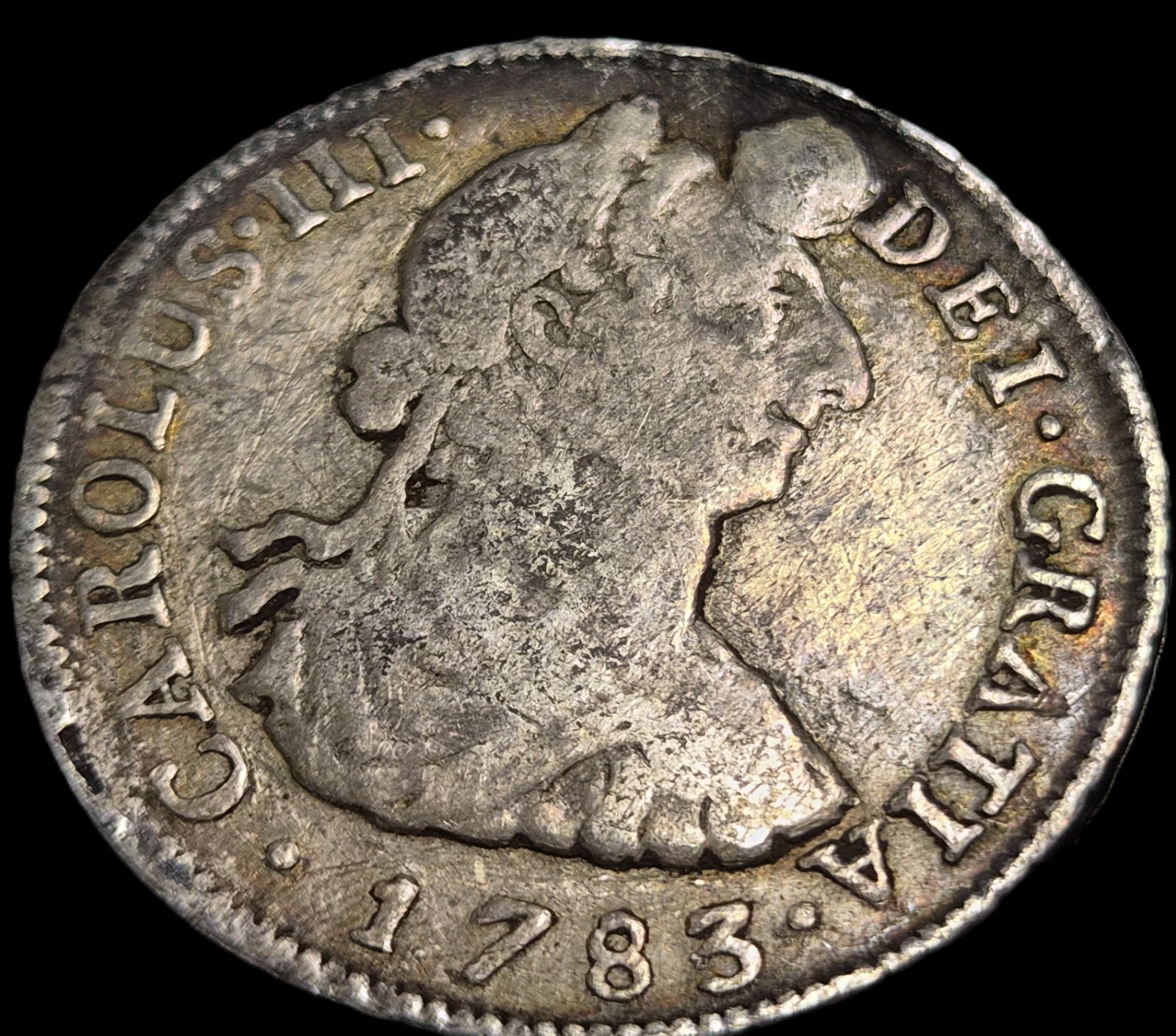 Peru Spanish Colonial 4 Reales Carol Carolus III 1783 LME MI Lima Mint - Image 3