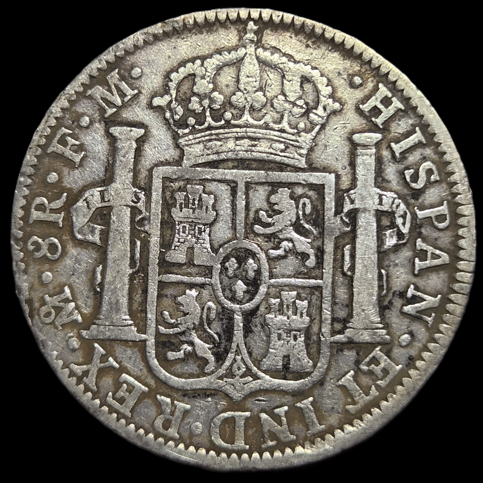Mexico Spanish Colonial 8 Reales Carol Carolus IIII 1795 Mo FM Mexico City Mint - Image 2
