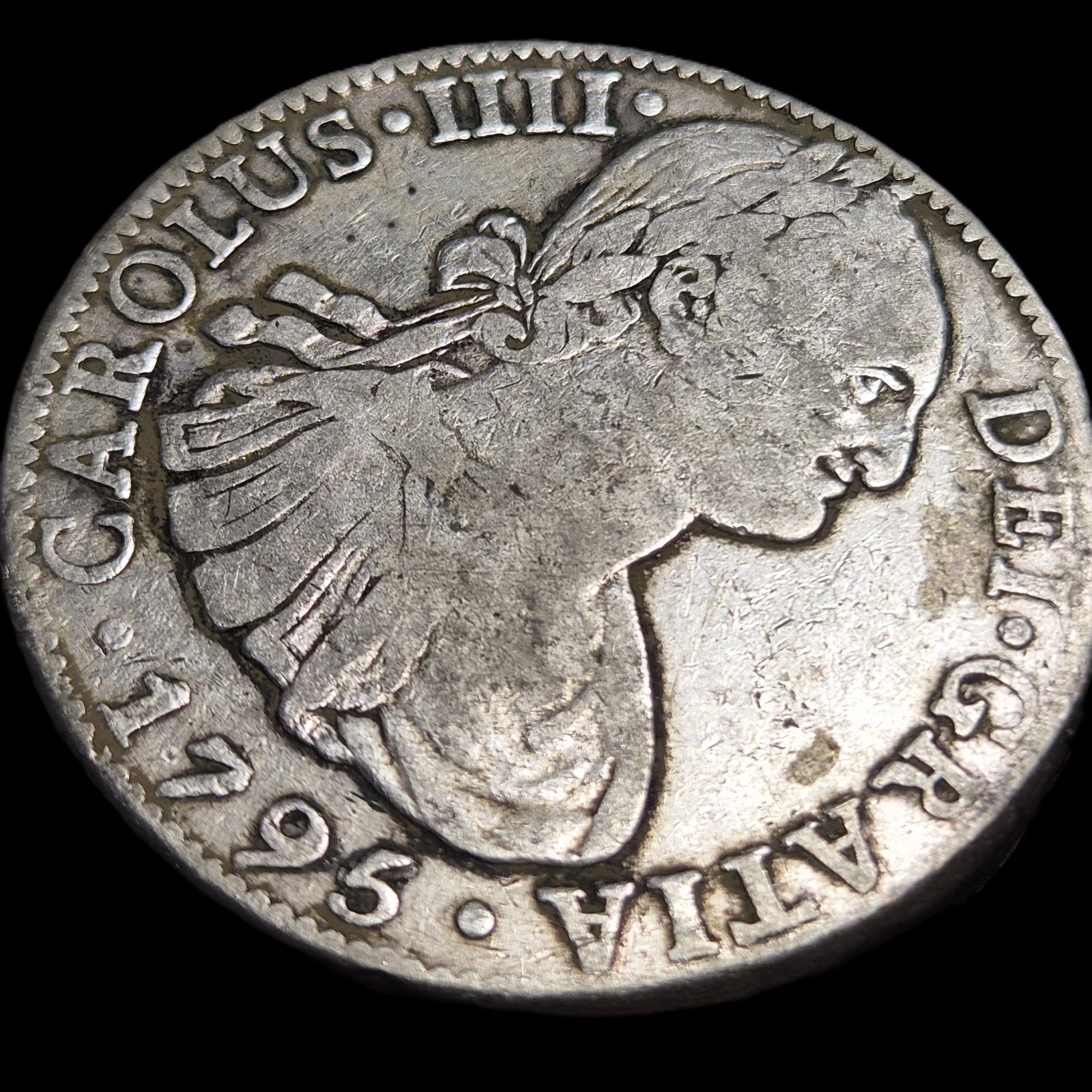Mexico Spanish Colonial 8 Reales Carol Carolus IIII 1795 Mo FM Mexico City Mint - Image 3