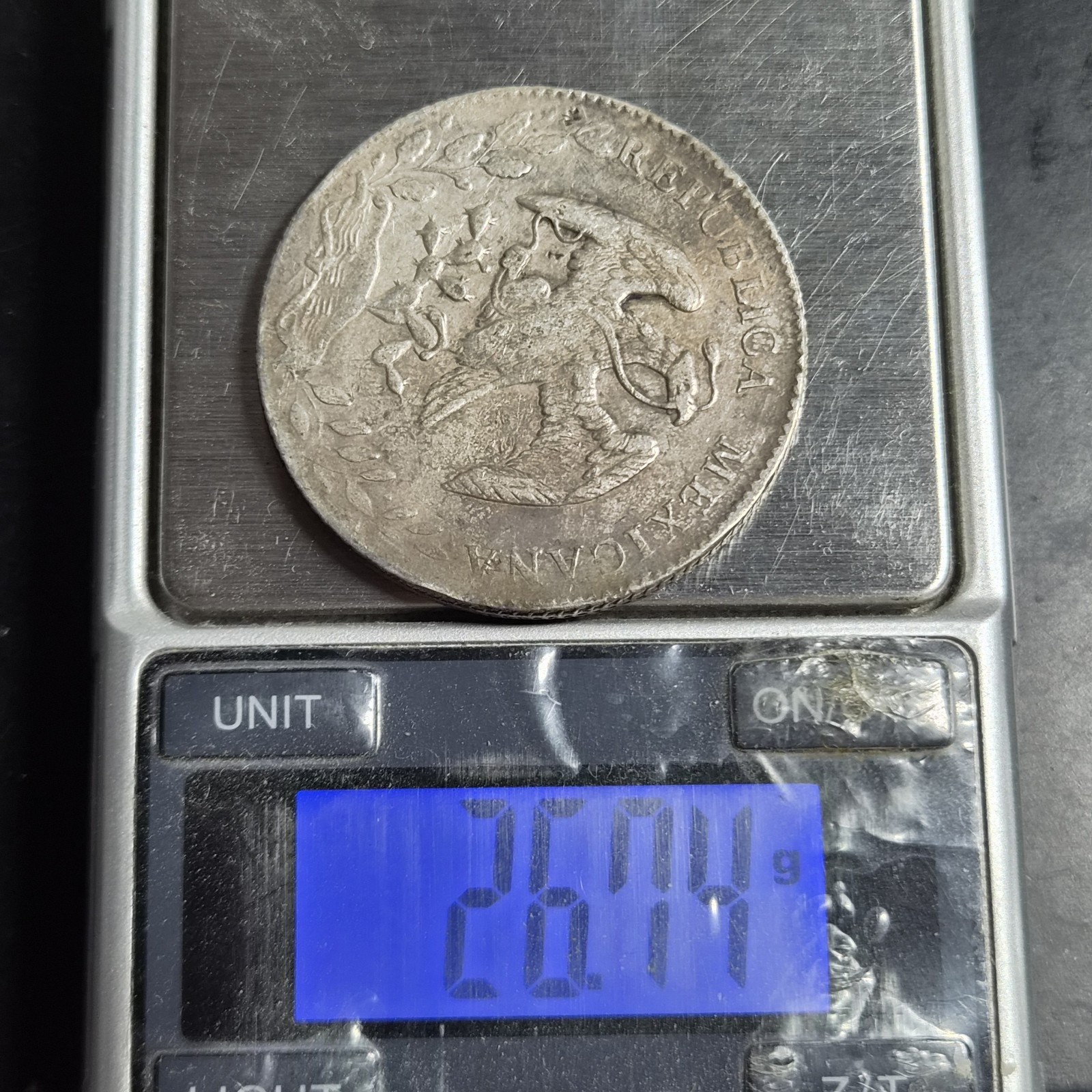 Mexico Second Republic 8 Reales 1883 Zs JS VF Zacatecas Mint - Image 6