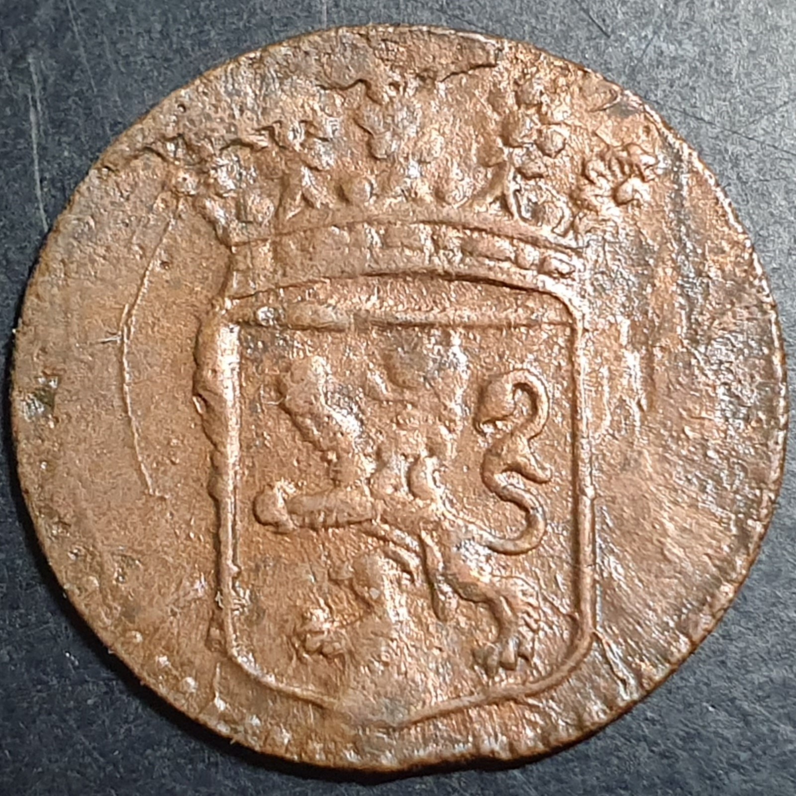 Netherlands East Indies VOC Holland Indonesia 1/2 Half Duit 1752 VG - Image 5
