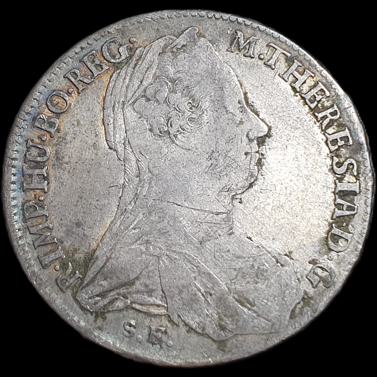 Austria Thaler Taler Maria Theresia 1780 S.F. Not Restrike Toning