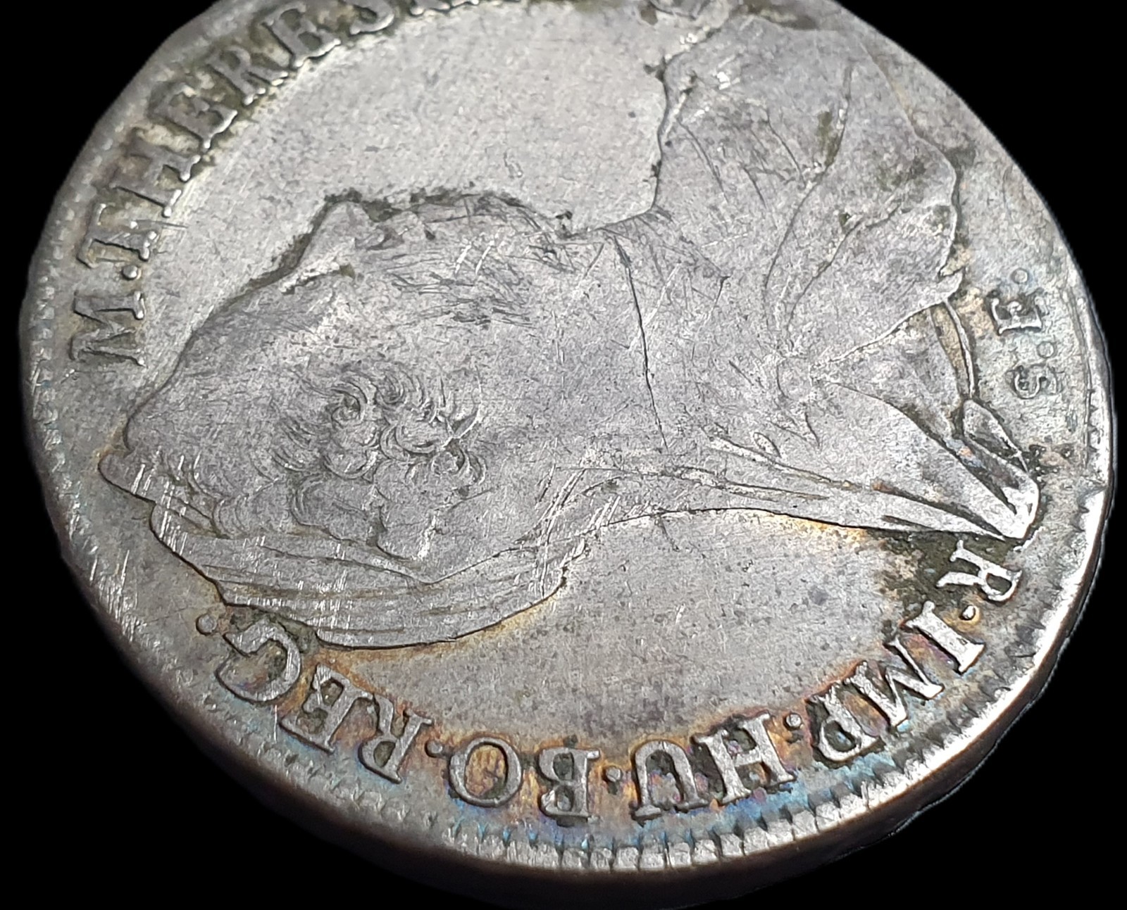 Austria Thaler Taler Maria Theresia 1780 S.F. Not Restrike Toning - Image 3