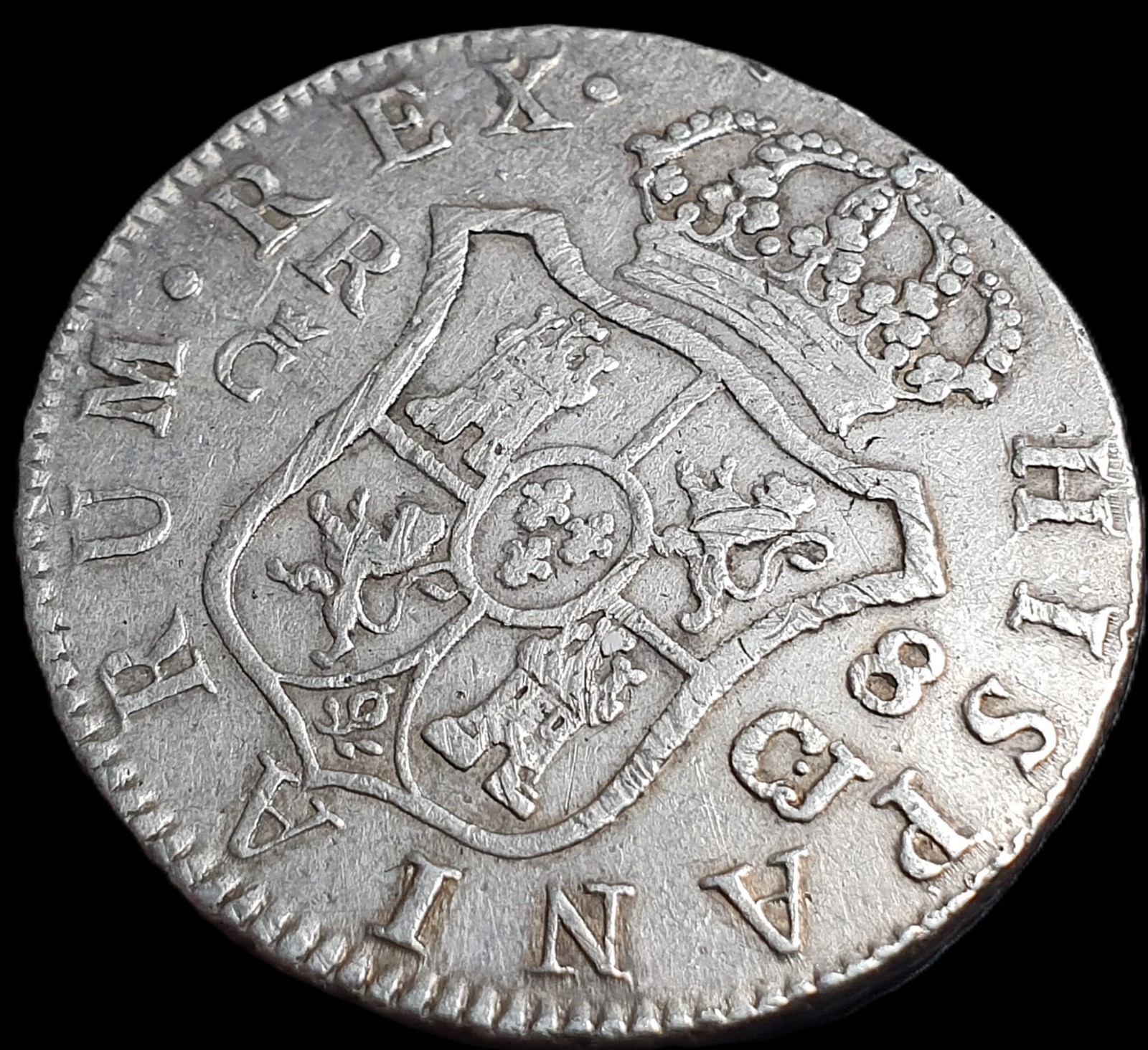 Spain Hispaniarum 8 Reales 1814 C CJ Cadiz Mint Sharp Detail - Image 4
