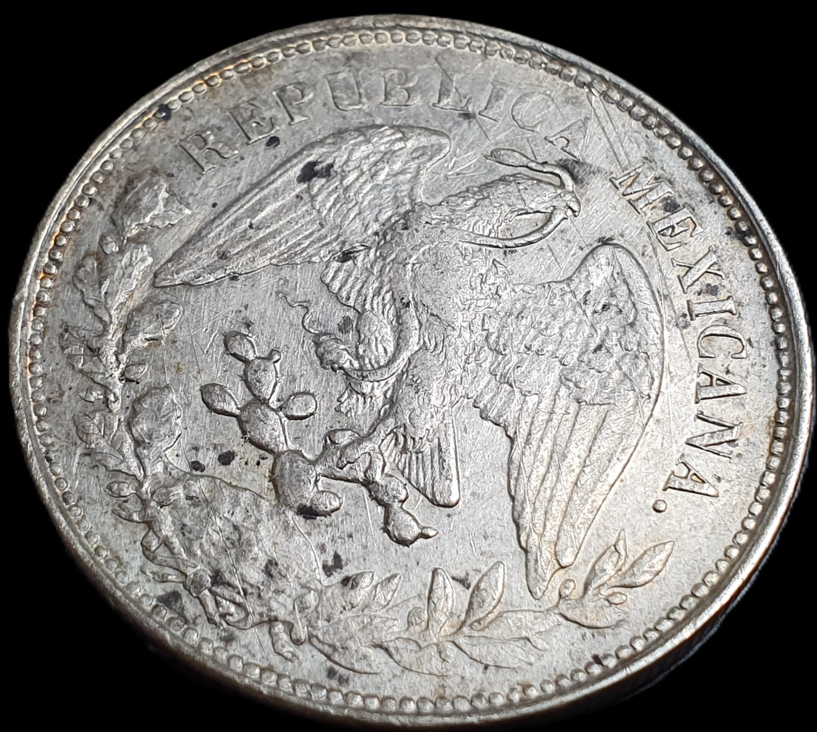 Mexico Second Republic 1 Un Peso 1903 Mo AM Mexico City Mint AU Sharp Detail - Image 4