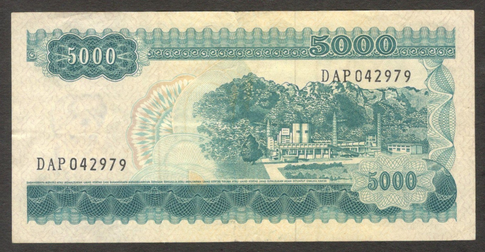 Indonesia 5000 5,000 Rupiah General Soedirman P-111a 1968 VF+ Crisp - Image 2