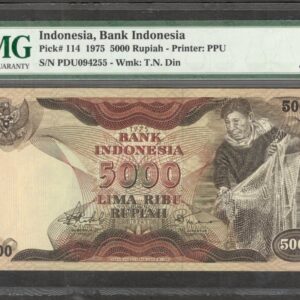 Indonesia 5000 5,000 Rupiah Fisherman P-114 1975 PMG 66 EPQ GEM UNC