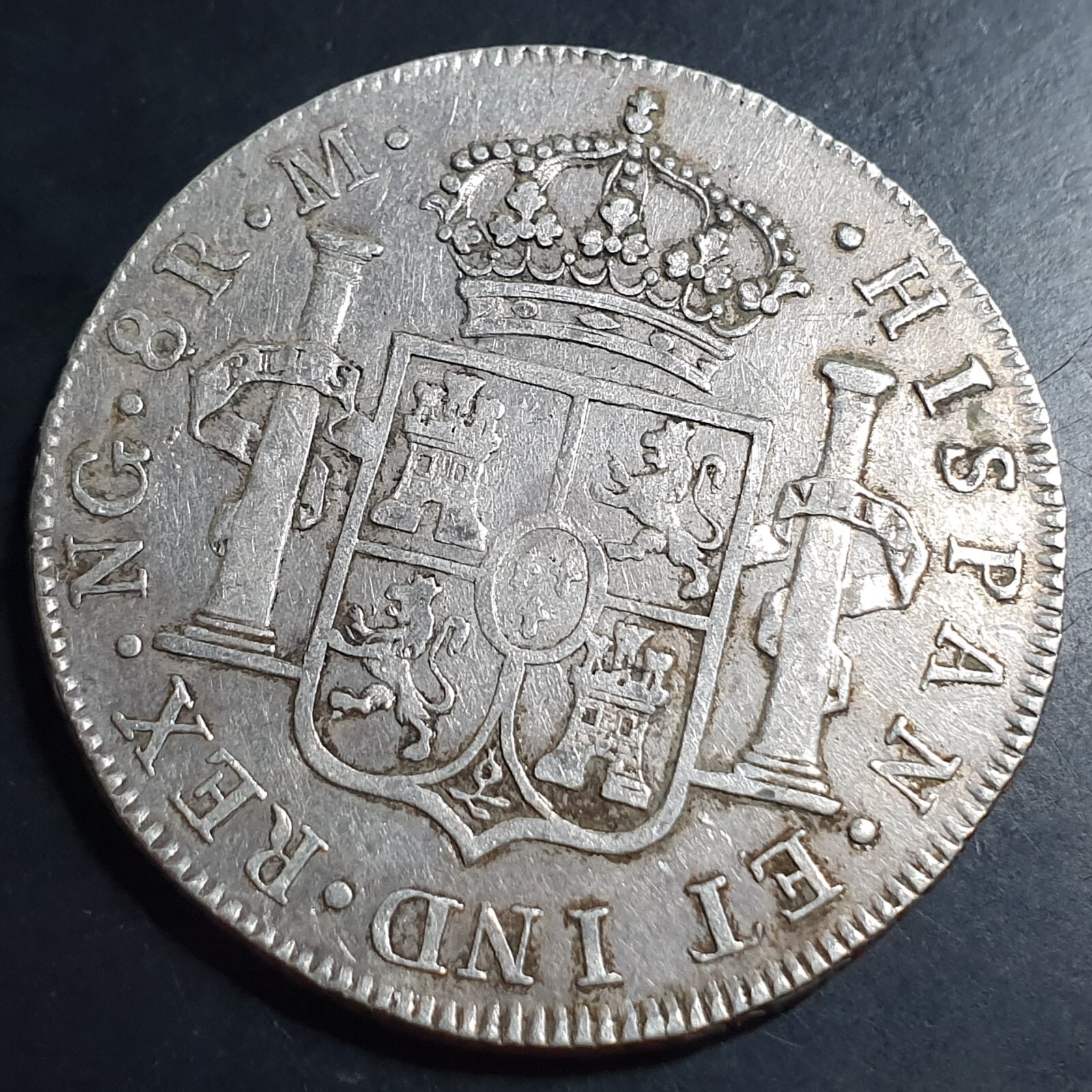 Guatemala Spanish Colonial 8 Reales Carol Carolus IIII 1792 NG M Nuevo Guatemala - Image 4