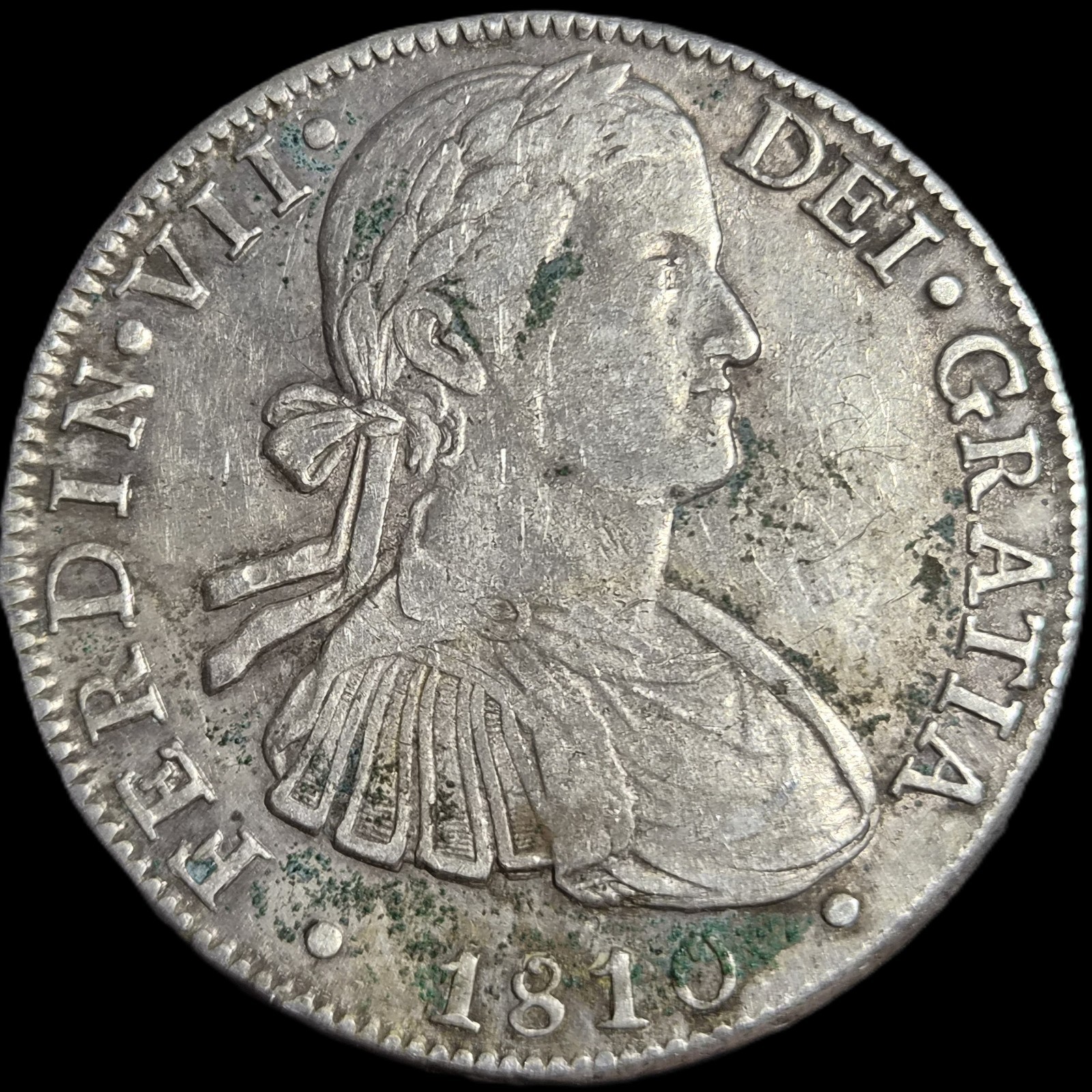 Mexico Spanish Colonial 8 Reales Ferdin Ferdinand VII 1810 Mo HJ MexicoCity Mint - Image 2