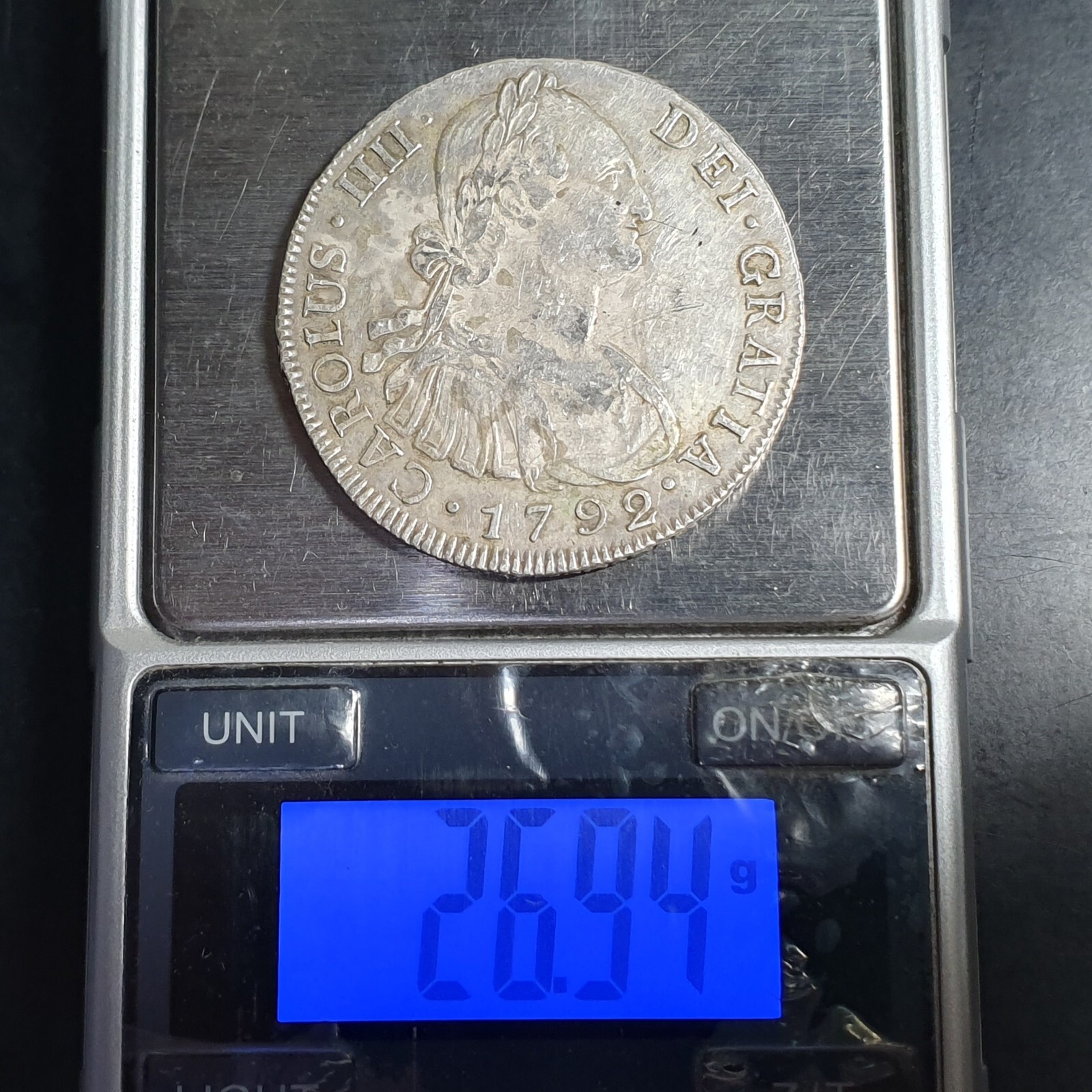 Guatemala Spanish Colonial 8 Reales Carol Carolus IIII 1792 NG M Nuevo Guatemala - Image 6