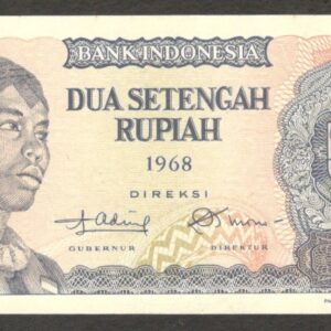 Indonesia 2.5 2 1/2 Rupiah General Sudirman P-103 1968 UNC