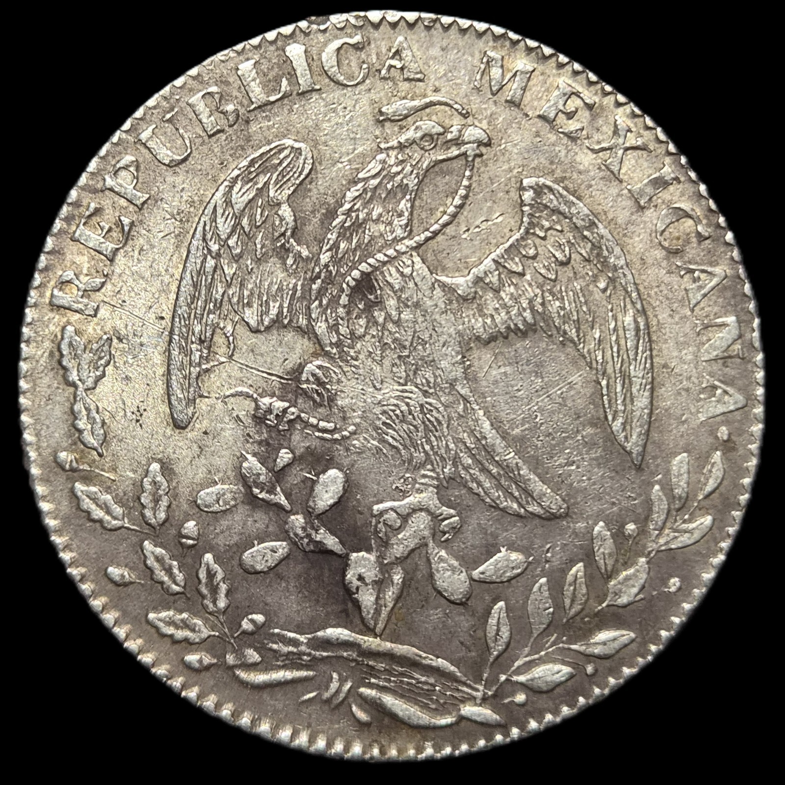 Mexico First Republic 8 Reales 1845 Go PM Guanajuato Mint Sharp Detail