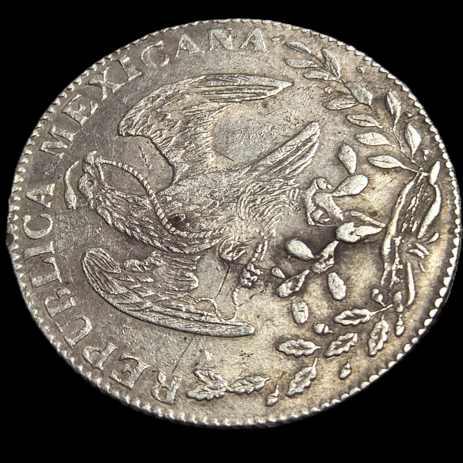 Mexico First Republic 8 Reales 1845 Go PM Guanajuato Mint Sharp Detail - Image 3
