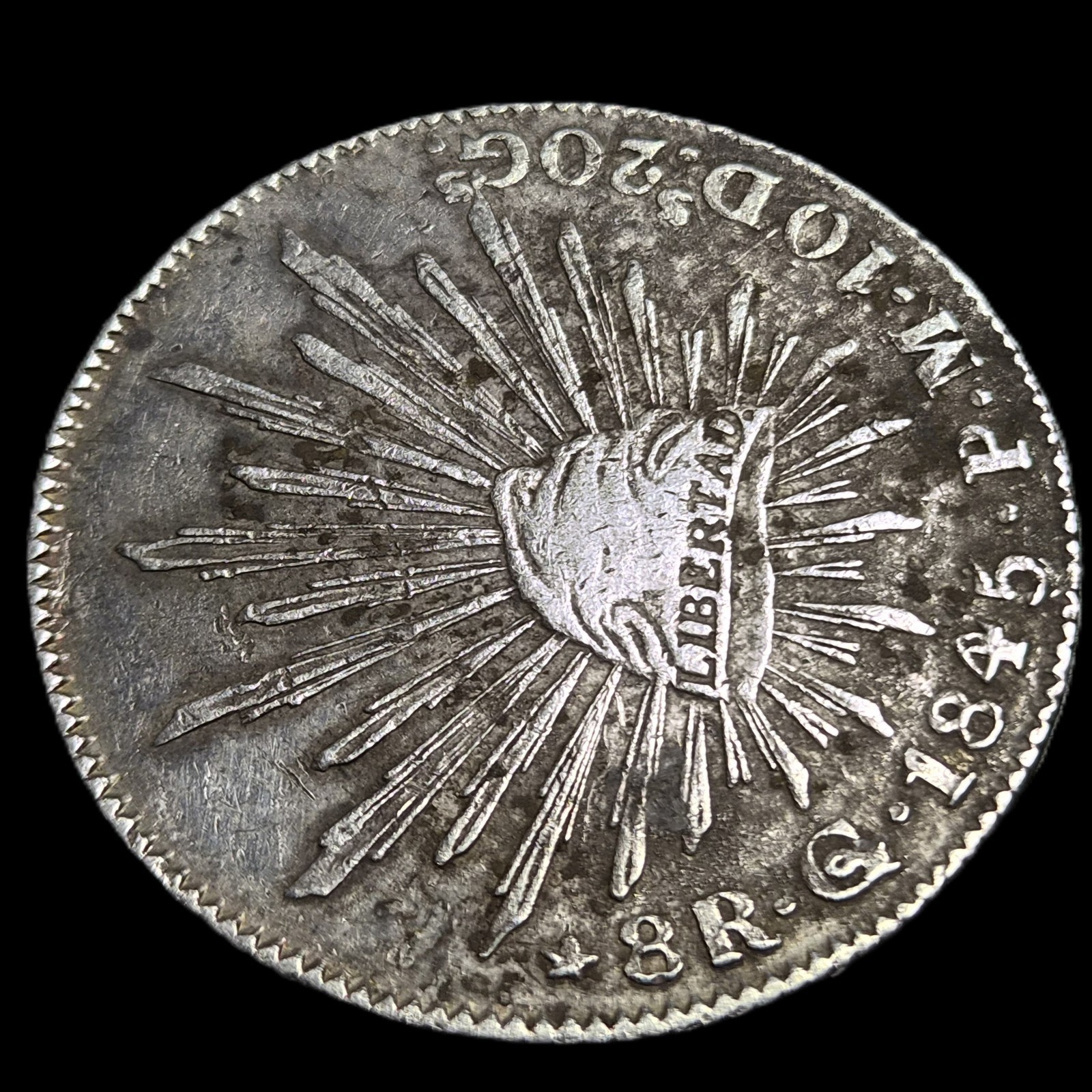 Mexico First Republic 8 Reales 1845 Go PM Guanajuato Mint Sharp Detail - Image 4