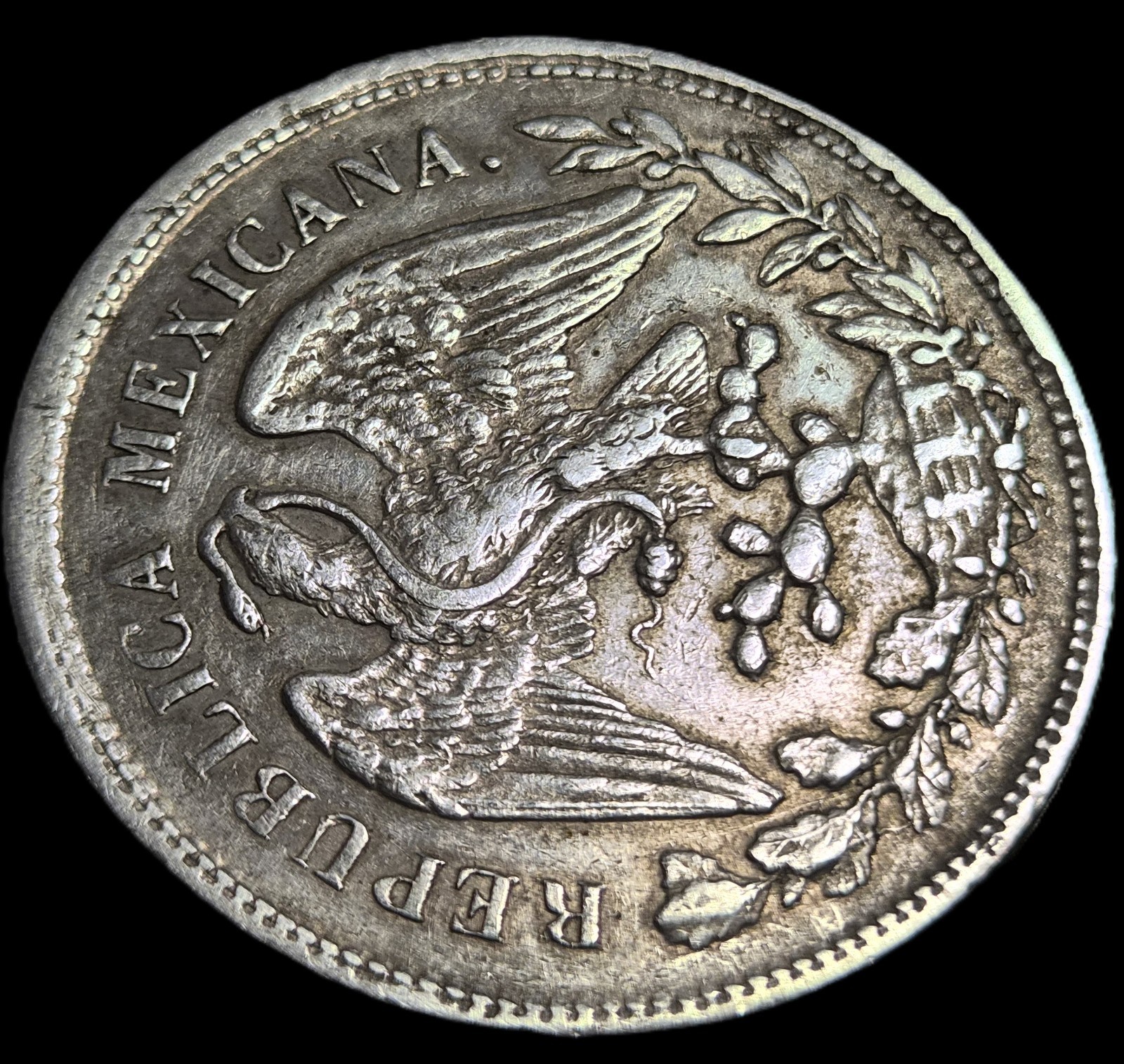 Mexico Second Republic 1 Un Peso 1905 Zs FM Zacatecas Mint Scarce Date - Image 4