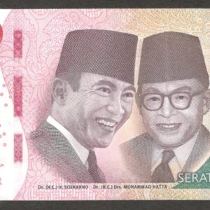 Indonesia 100000 100,000 Rupiah Soekarno Hatta P-168 2025 / 2022 UNC