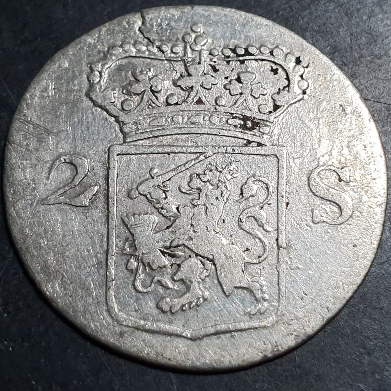 Provincial Dutch Netherlands Gelderland 2 Stuiver 1792 Silver XF - Image 4