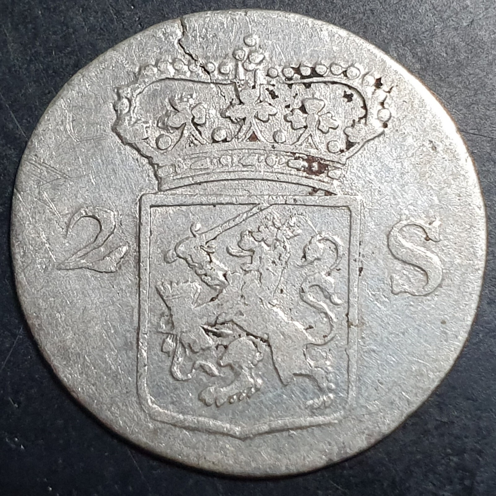 Provincial Dutch Netherlands Gelderland 2 Stuiver 1792 Silver XF - Image 6