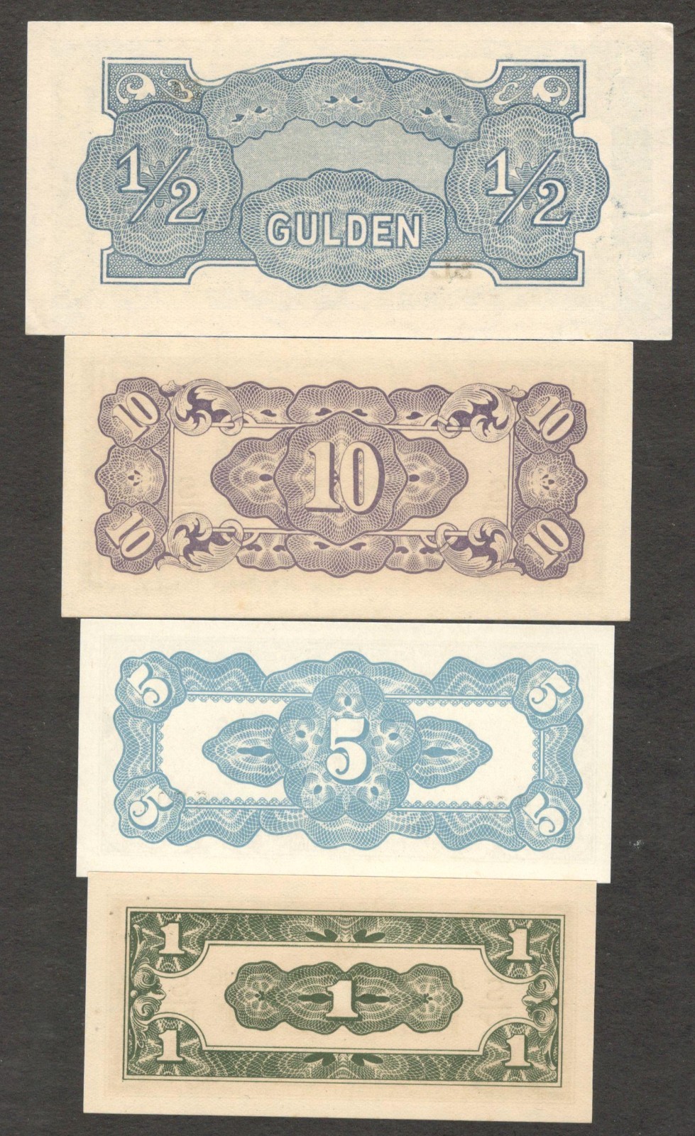Ned. Indies Indonesia Full Set 7 Pcs 1 5 10 Cent 0.5 1 5 10 Gulden 1942 VF - UNC - Image 6