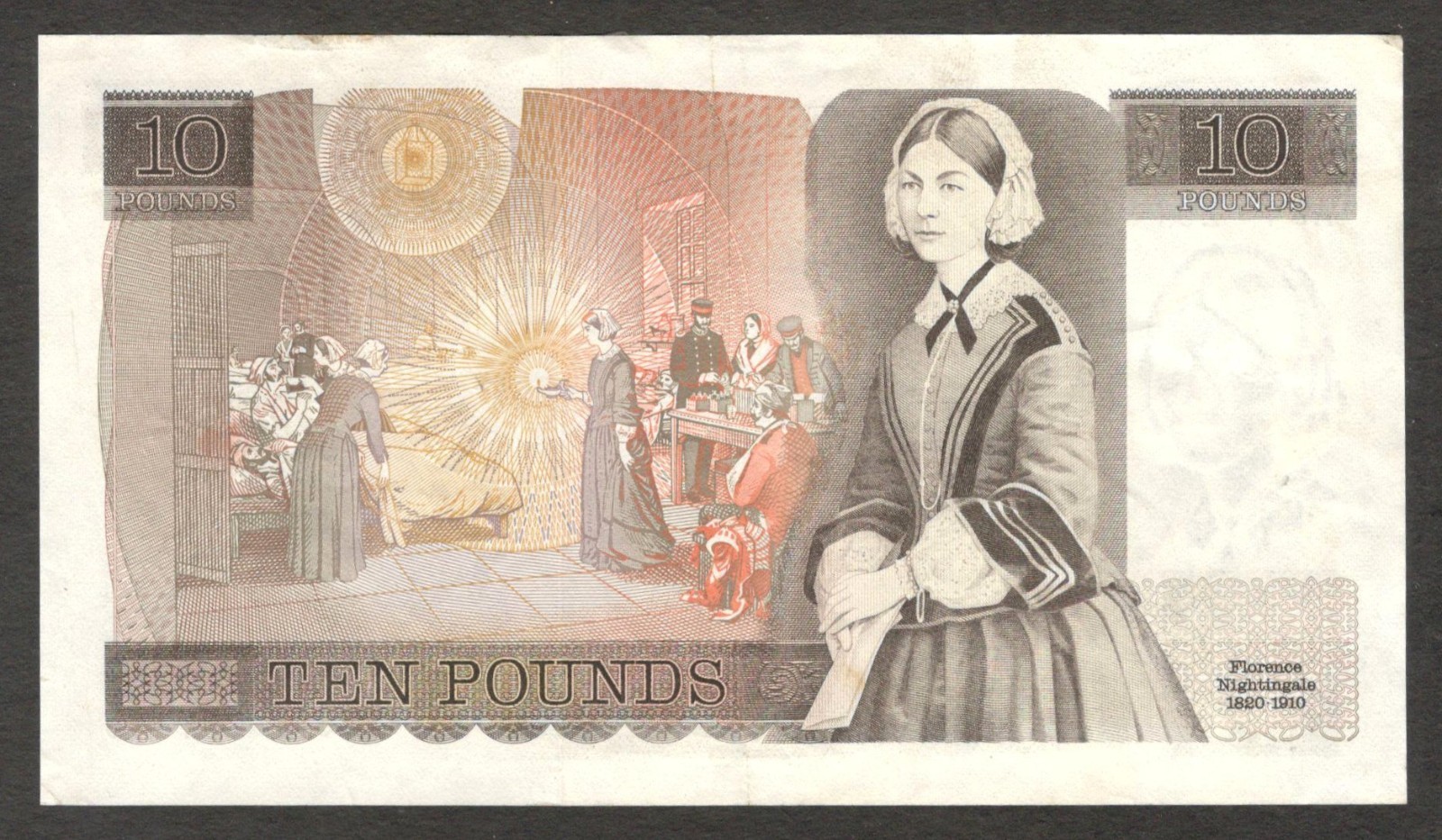 Great Britain 10 Pounds J. B. Page P-379a 1975 - 1980 XF+ Crisp - Image 2