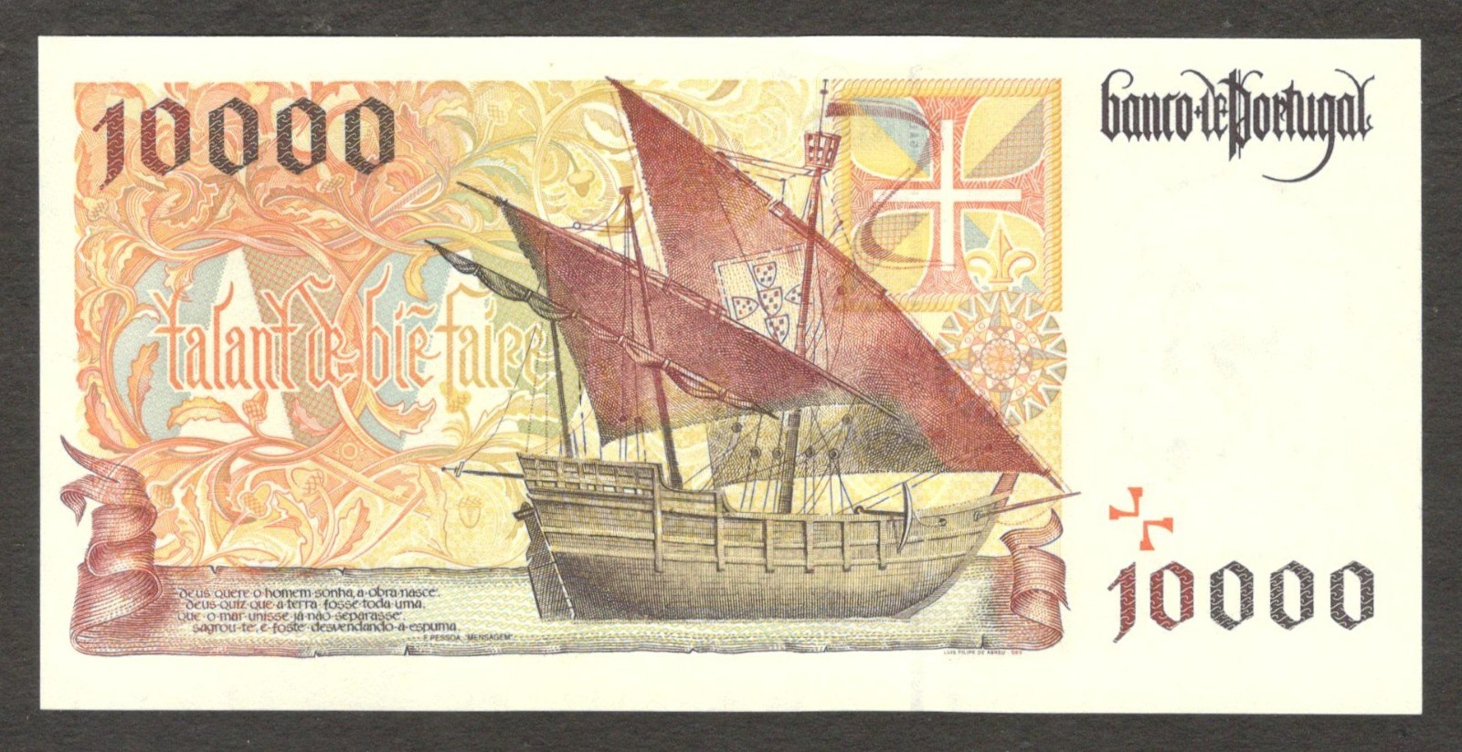 Portugal 10000 10,000 Escudos Infante D. Henrique P-191c(4) 1998 GEM UNC - Image 2