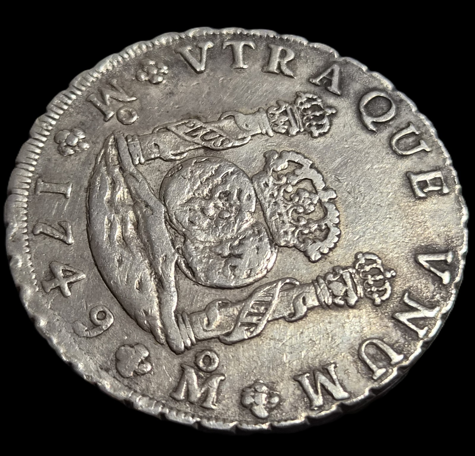 Mexico Spanish Colonial 8 Reales Two Pillar Ferdinand VI 1749 Mo MF Mexico Mint - Image 3