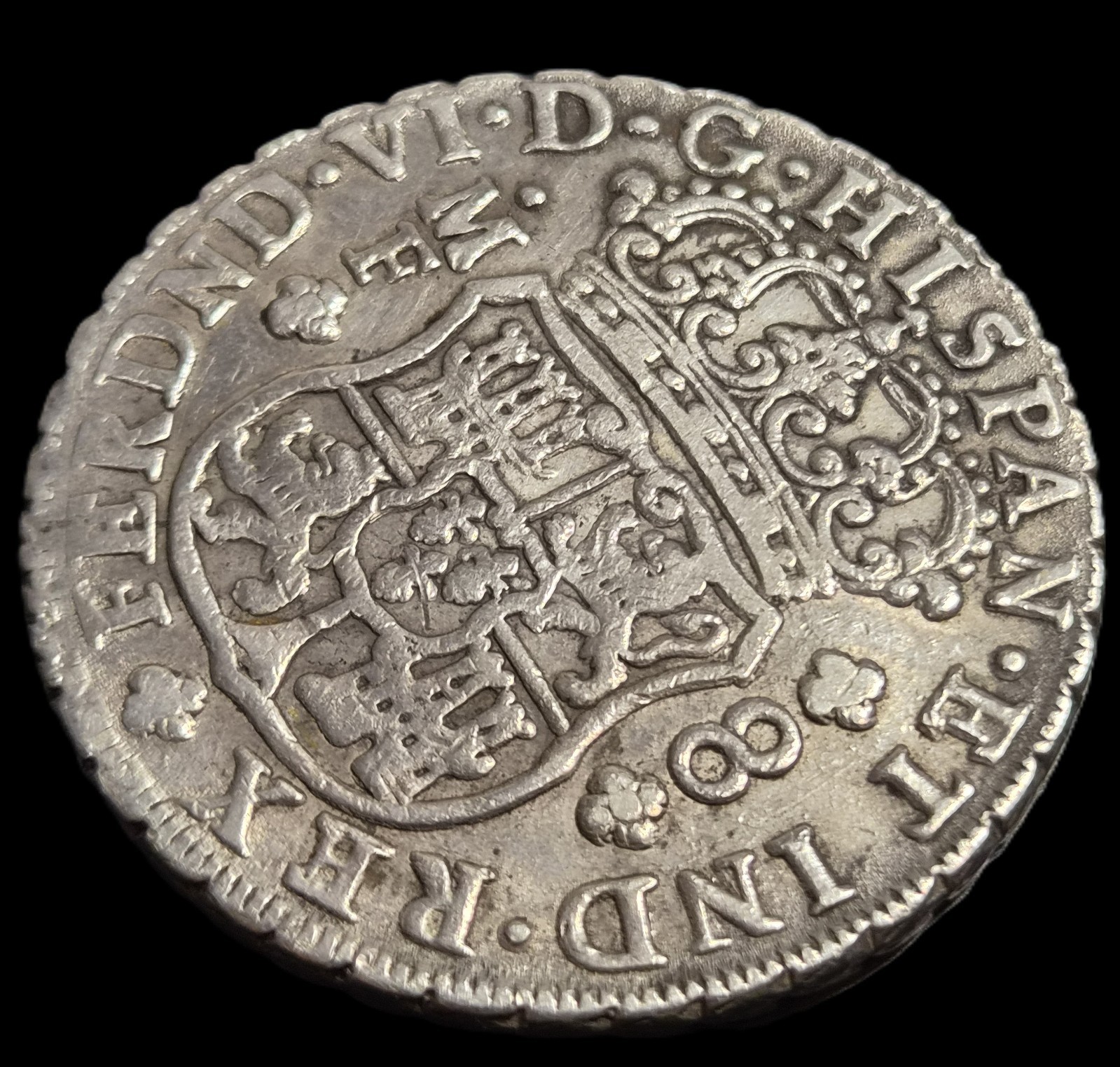 Mexico Spanish Colonial 8 Reales Two Pillar Ferdinand VI 1749 Mo MF Mexico Mint - Image 4