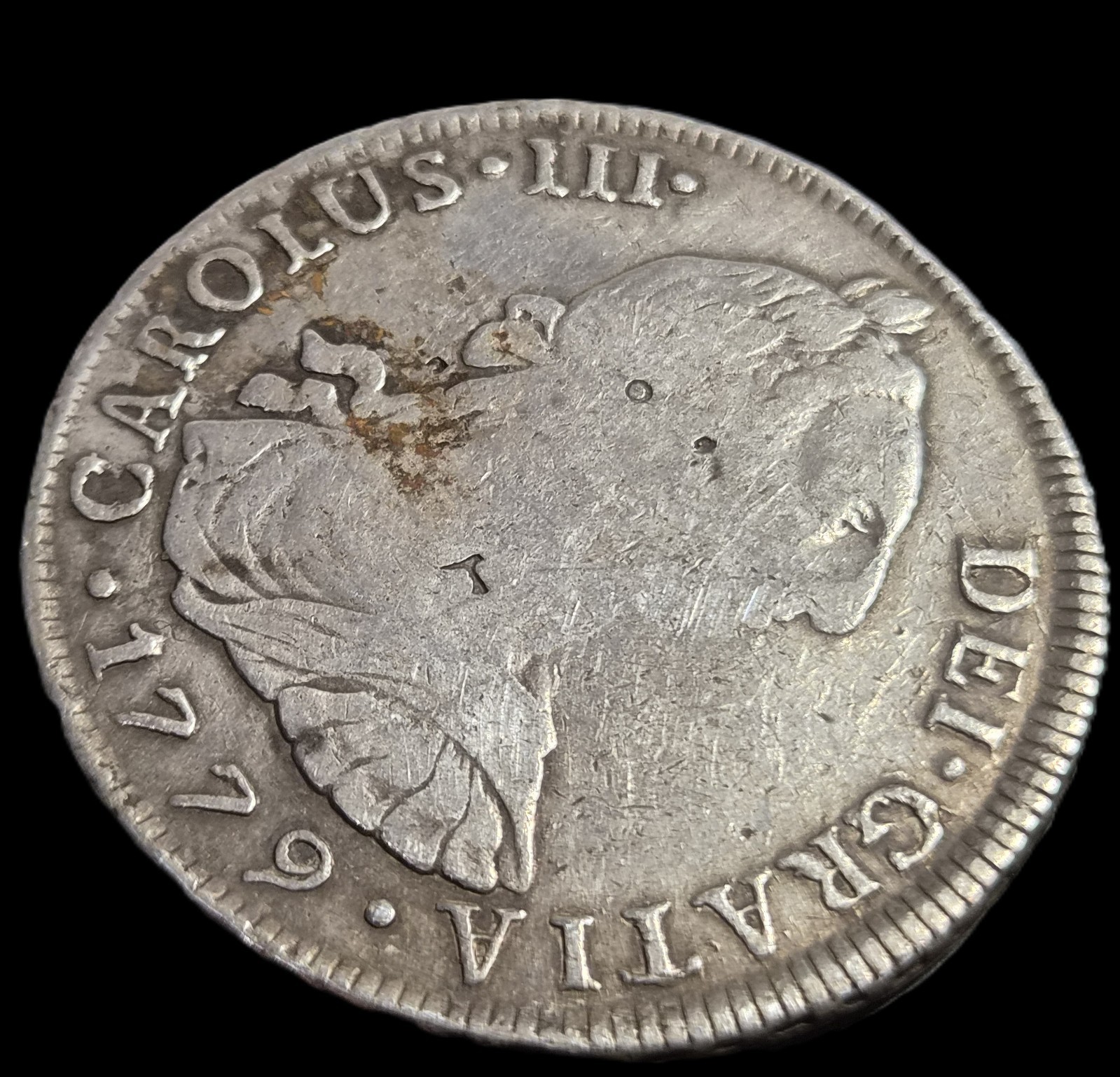 Peru Spanish Colonial 8 Reales Carol Carolus III 1779 LME MJ Lima Mint - Image 3
