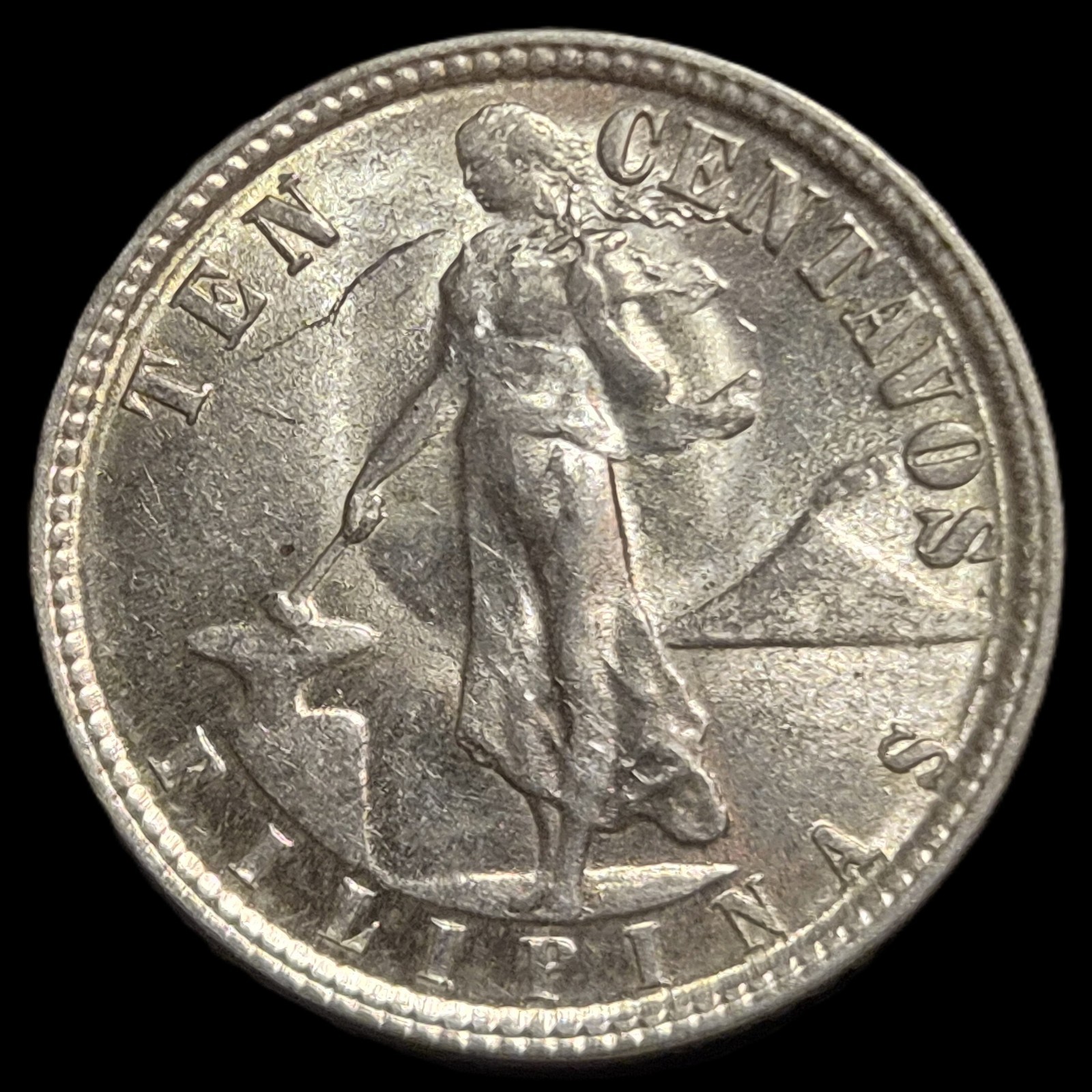 United States Philippines 10 Centavos 1944 -1945 Silver BUNC Luster