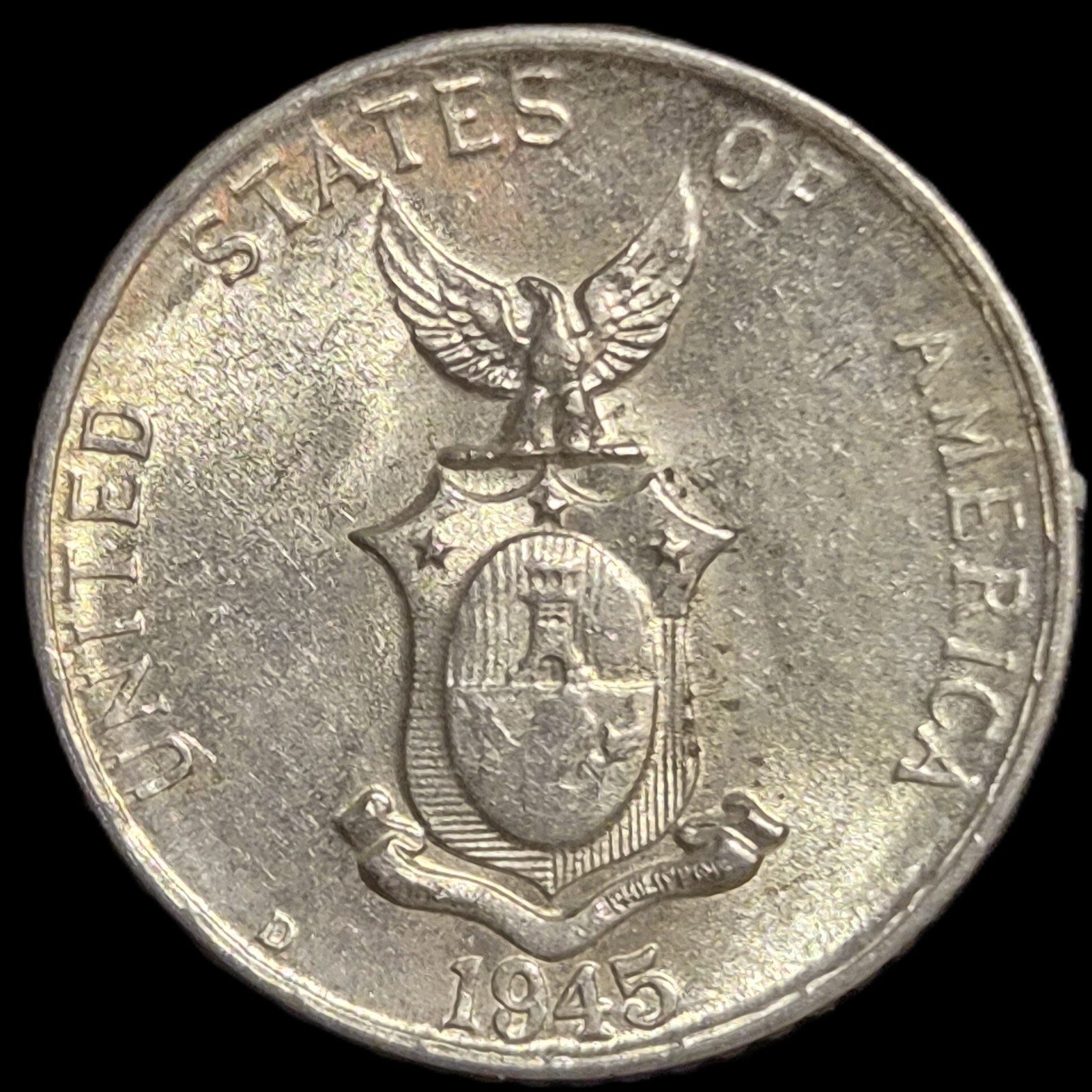 United States Philippines 10 Centavos 1944 -1945 Silver BUNC Luster - Image 2