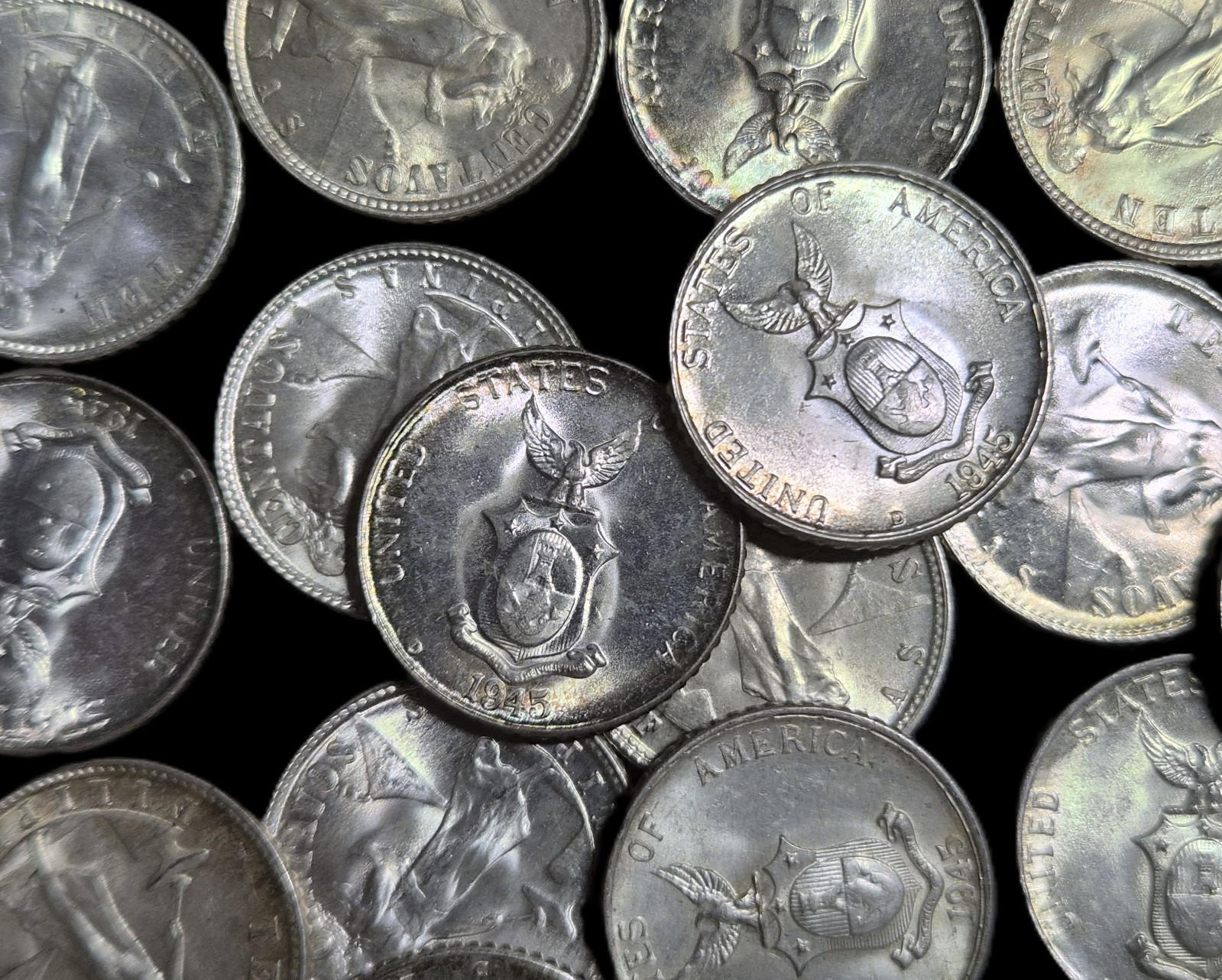 United States Philippines 10 Centavos 1944 -1945 Silver BUNC Luster - Image 3