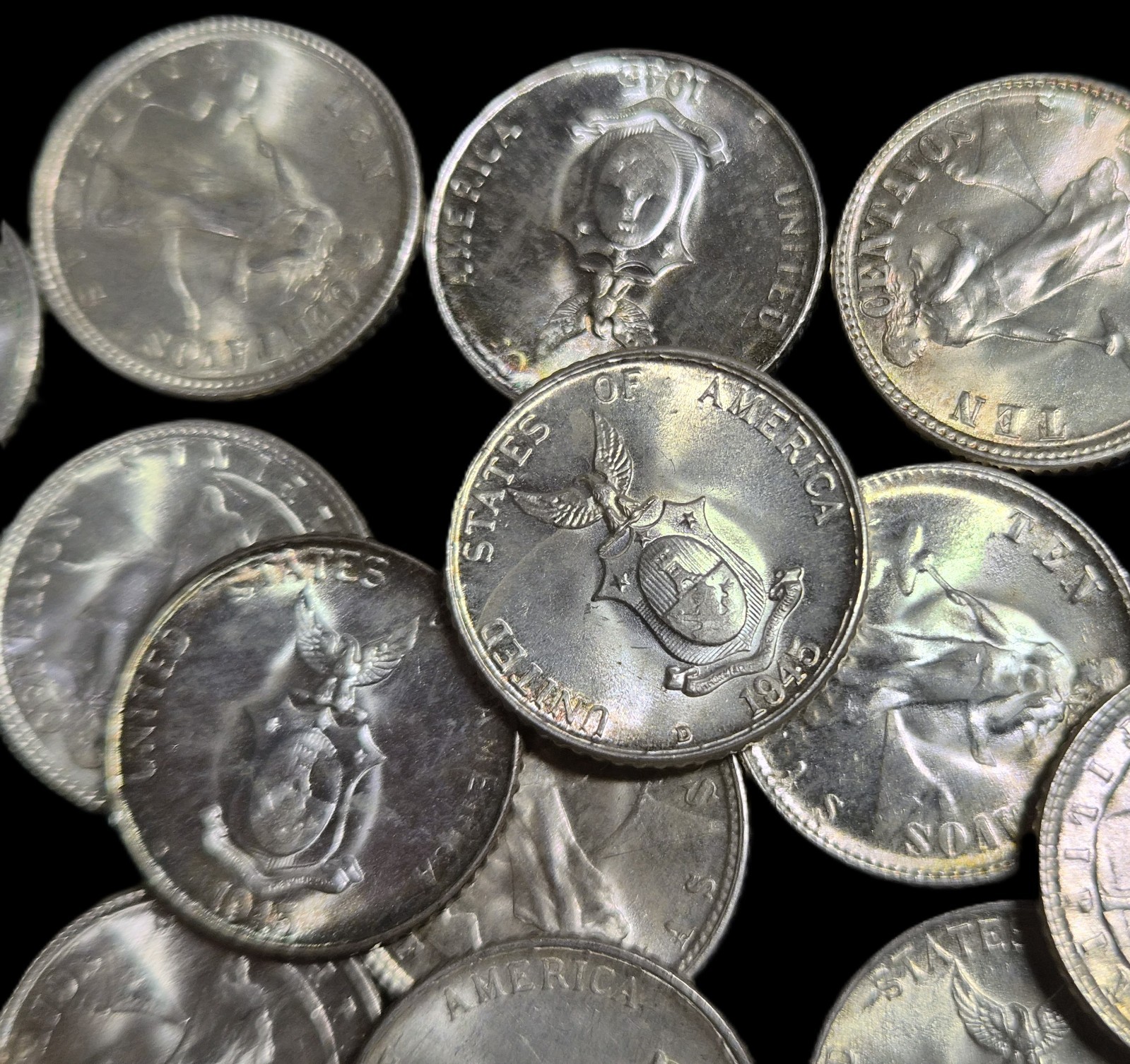 United States Philippines 10 Centavos 1944 -1945 Silver BUNC Luster - Image 5