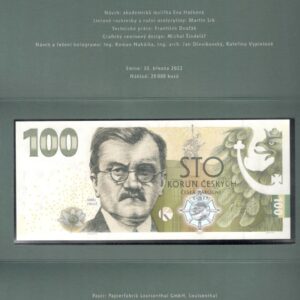 Czech Republic 100 Korun Commemorative Karel Englis P-30 2022 UNC Incl Folder