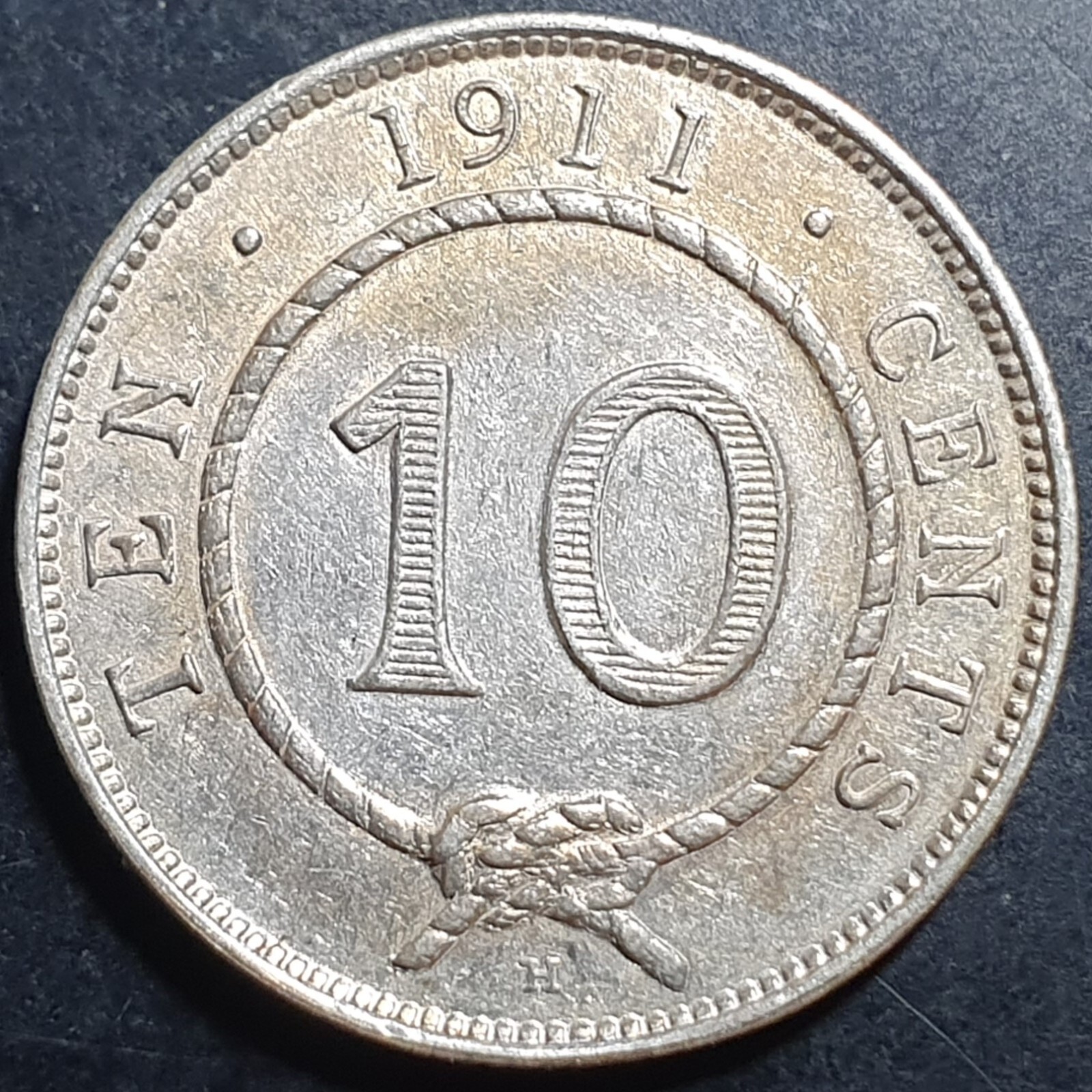 Sarawak 10 Cents Rajah C Brooke 1911 H Scarce - Image 2