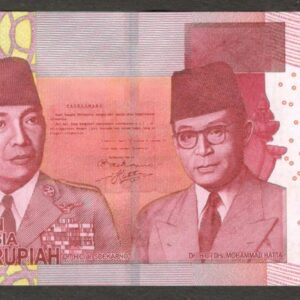 Indonesia 100000 100,000 Rupiah Soekarno Hatta P-153Ab(2) 2014 / 2015 UNC