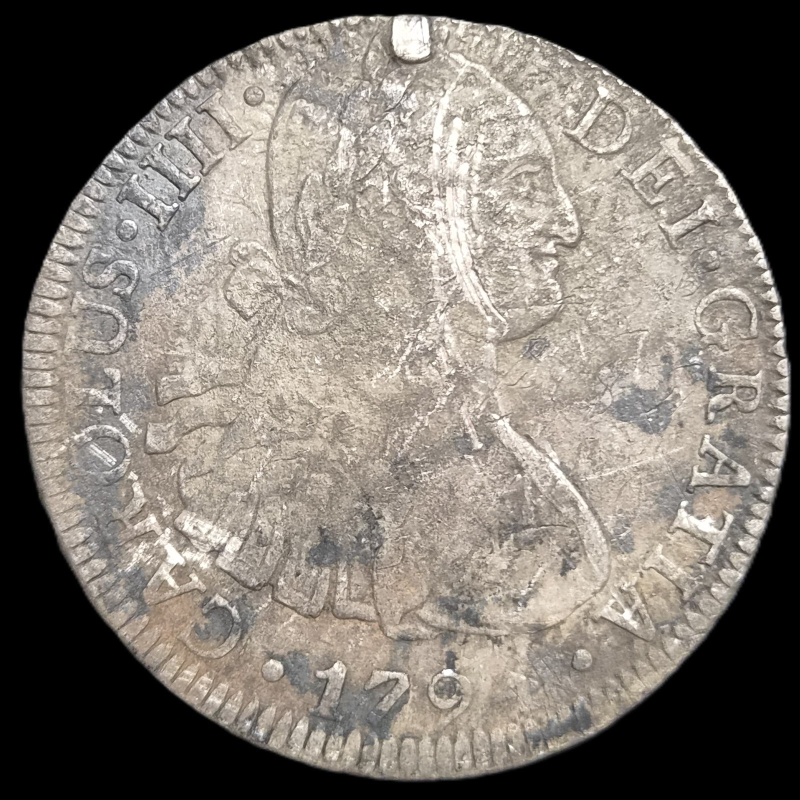 Mexico Spanish Colonial 8 Reales Carol Carolus IIII 1791 Mo FM Mexico City Mint