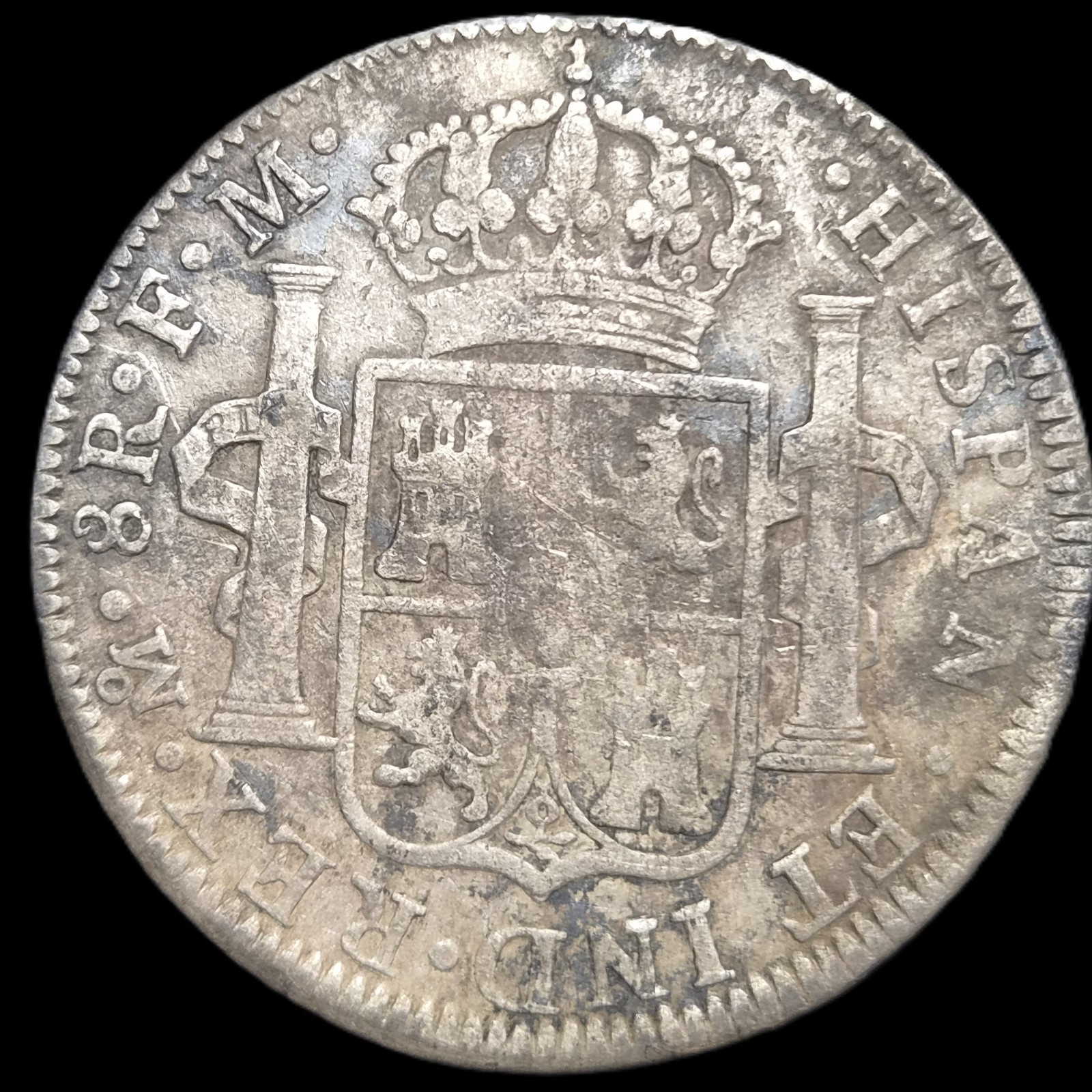 Mexico Spanish Colonial 8 Reales Carol Carolus IIII 1791 Mo FM Mexico City Mint - Image 2