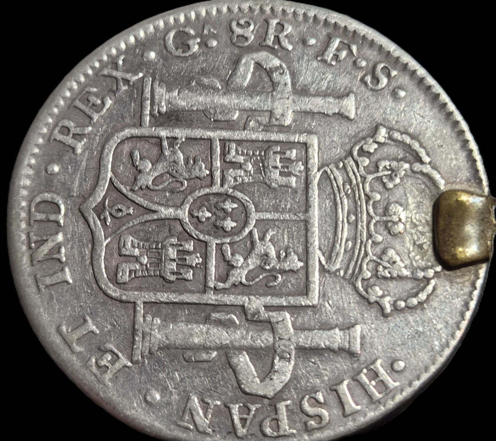 Mexico War of Independence 8 Reales Ferdinand VII 1821 Ga FS Guadalajara Mint - Image 4