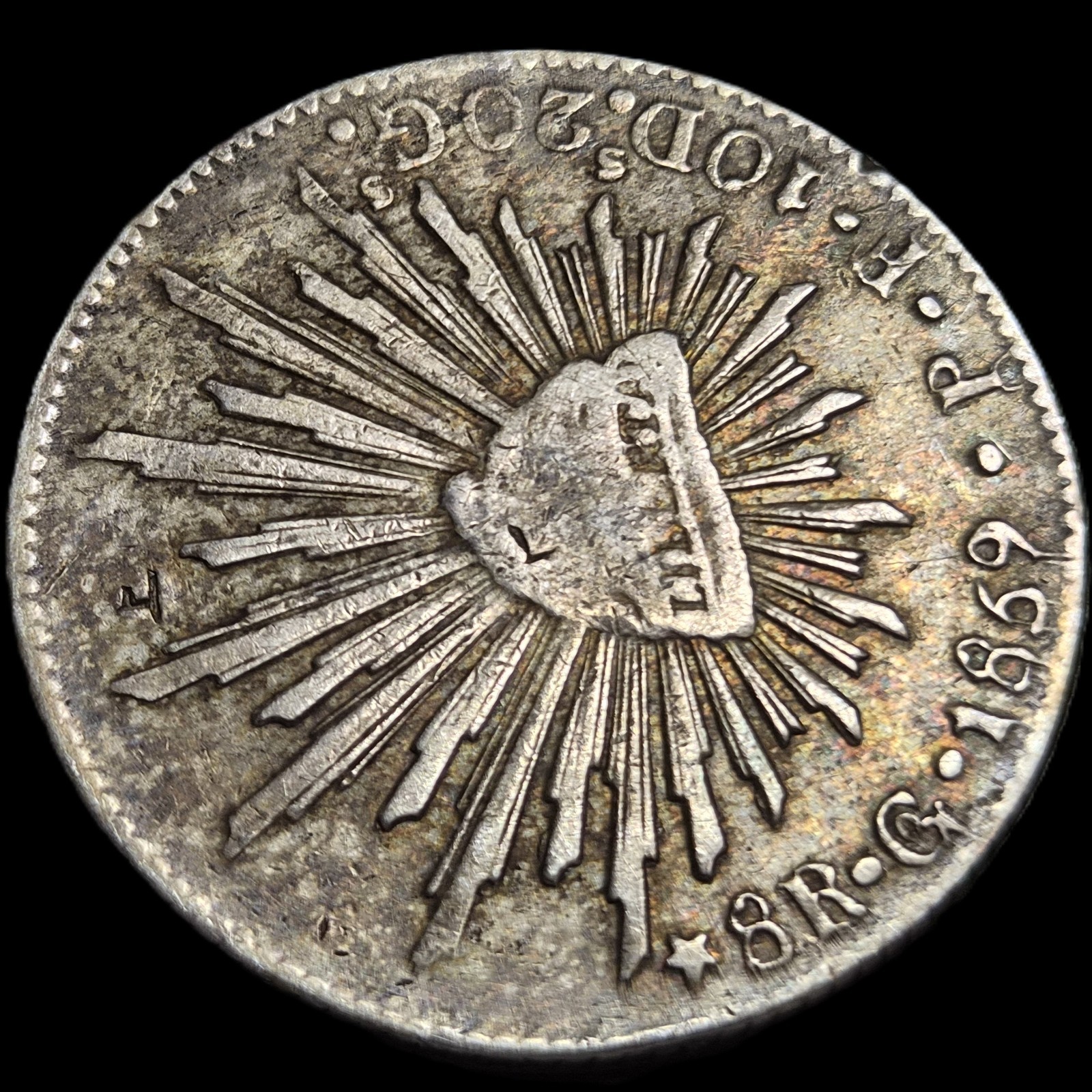 Mexico First Republic 8 Reales 1859 Go PF Guanajuato Mint Sharp Detail - Image 3